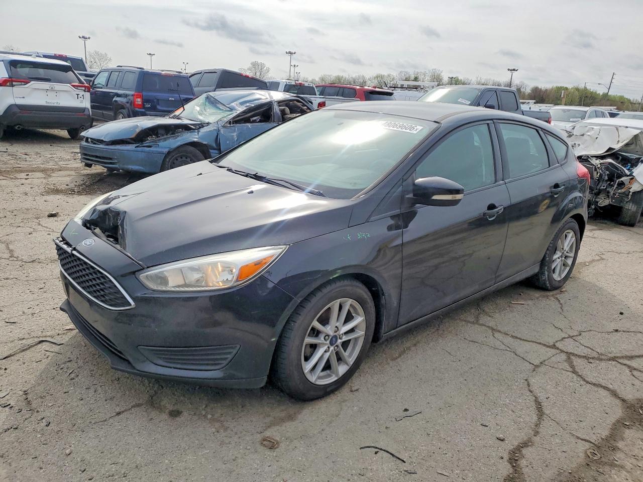 2017 Ford Focus Se Black vin: 1FADP3K25HL248015