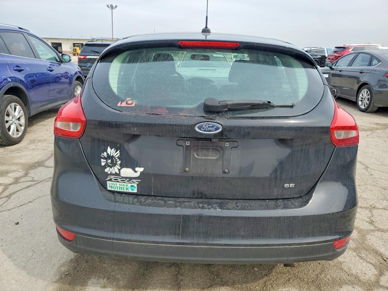 2017 Ford Focus Se Black vin: 1FADP3K25HL248015