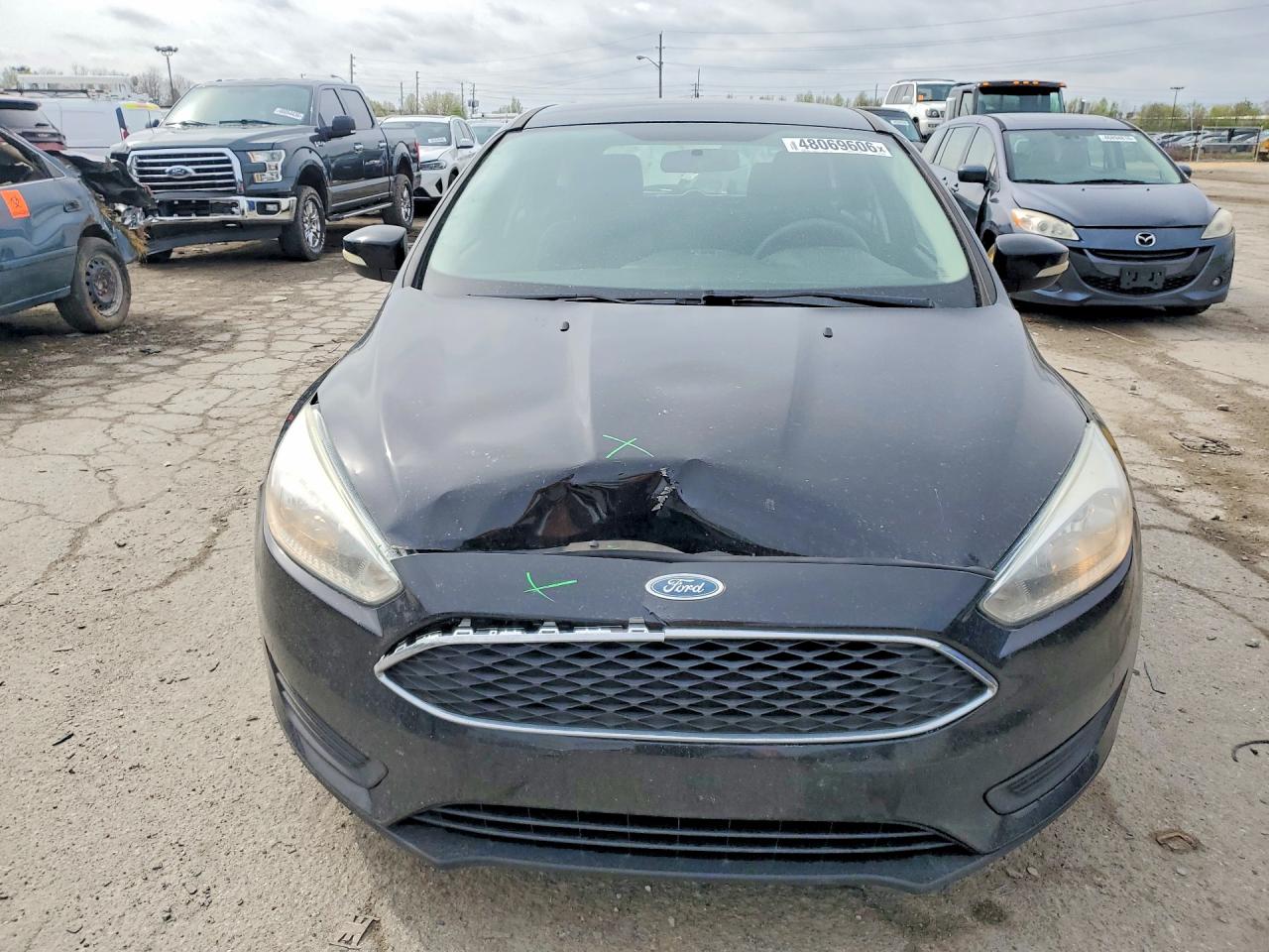 2017 Ford Focus Se Black vin: 1FADP3K25HL248015