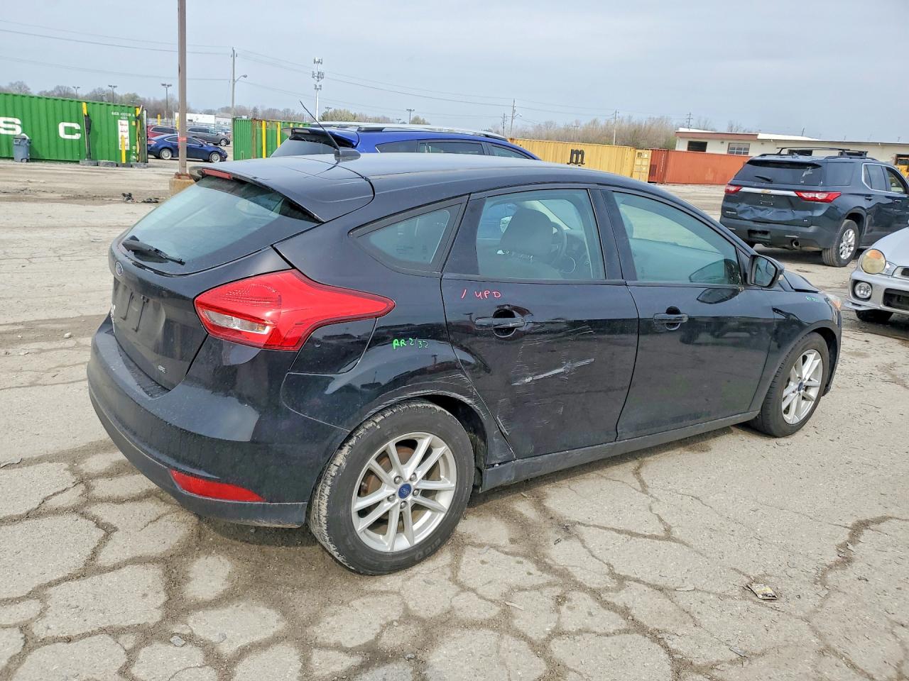 2017 Ford Focus Se Black vin: 1FADP3K25HL248015