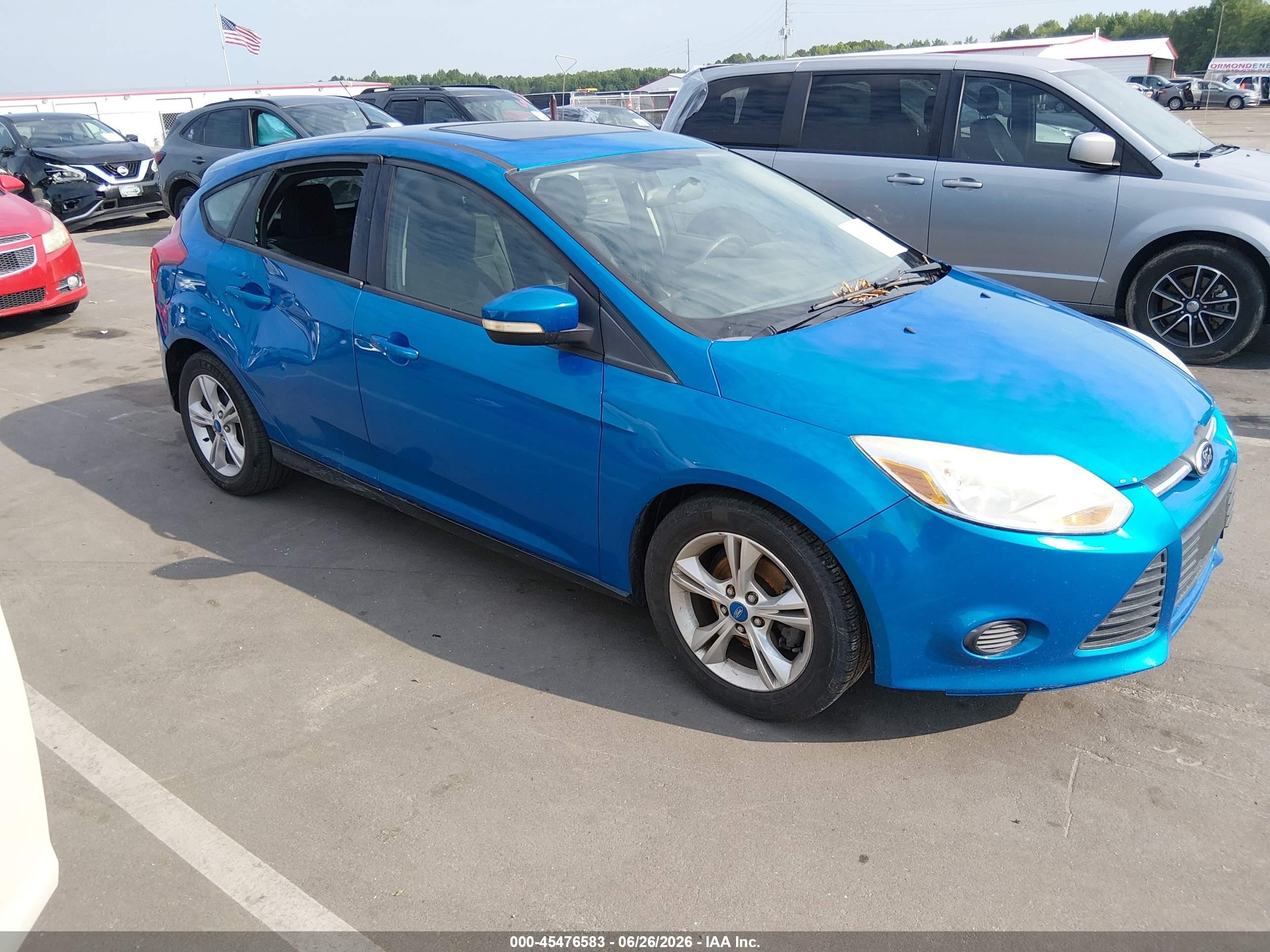 2013 Ford Focus Se Blue vin: 1FADP3K26DL168054