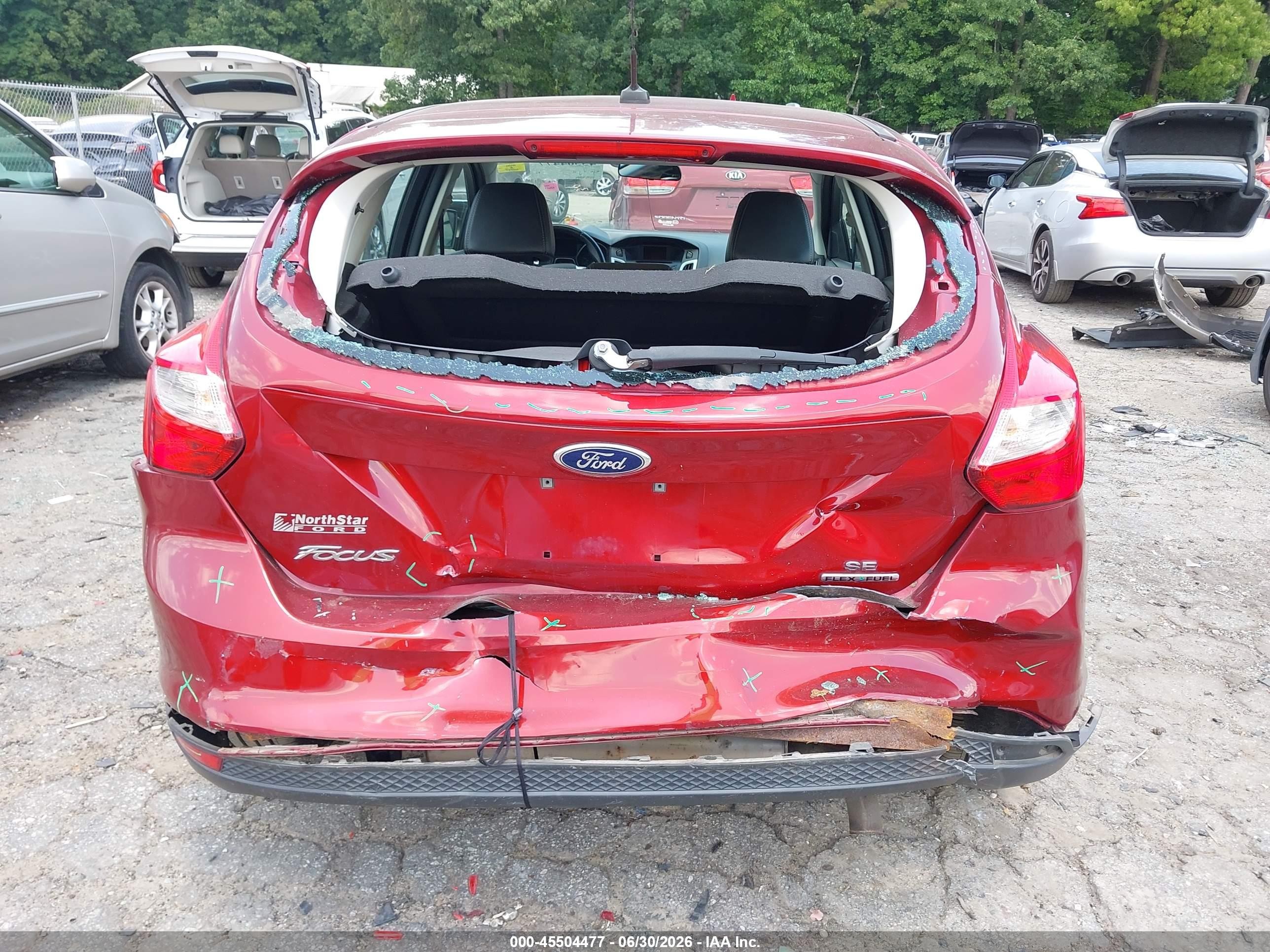 2013 Ford Focus Se Burgundy vin: 1FADP3K26DL263682