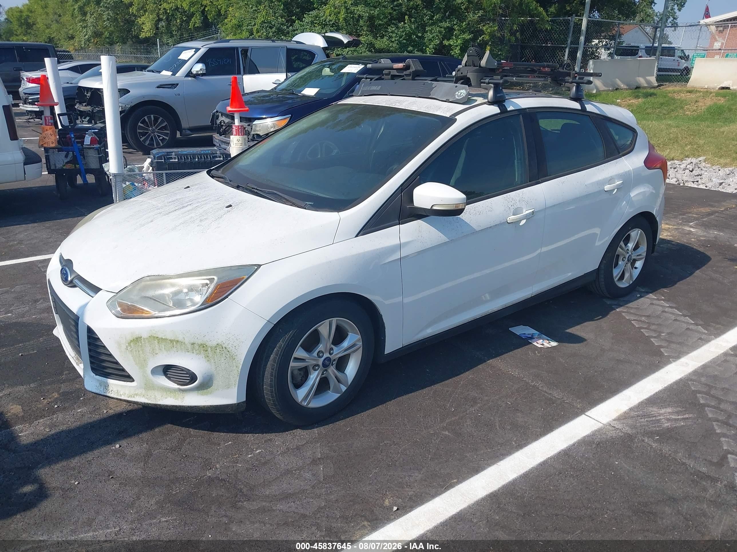 2013 Ford Focus Se White vin: 1FADP3K26DL274875