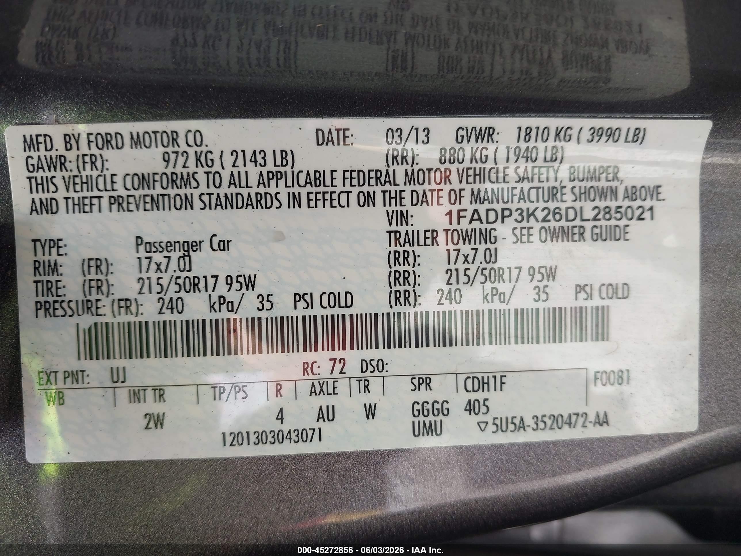 2013 Ford Focus Se Gray vin: 1FADP3K26DL285021