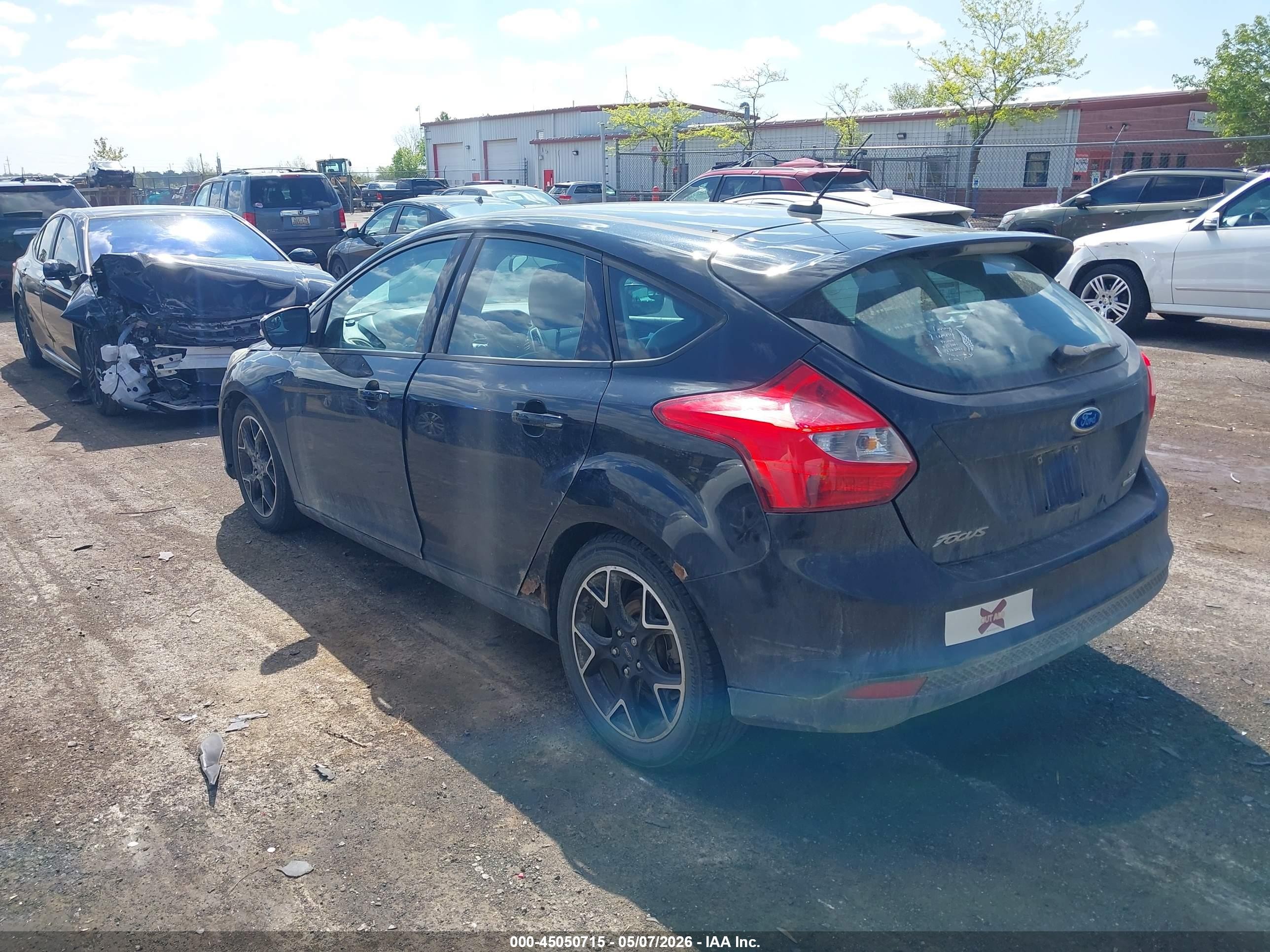 2014 Ford Focus Se Black vin: 1FADP3K26EL108017
