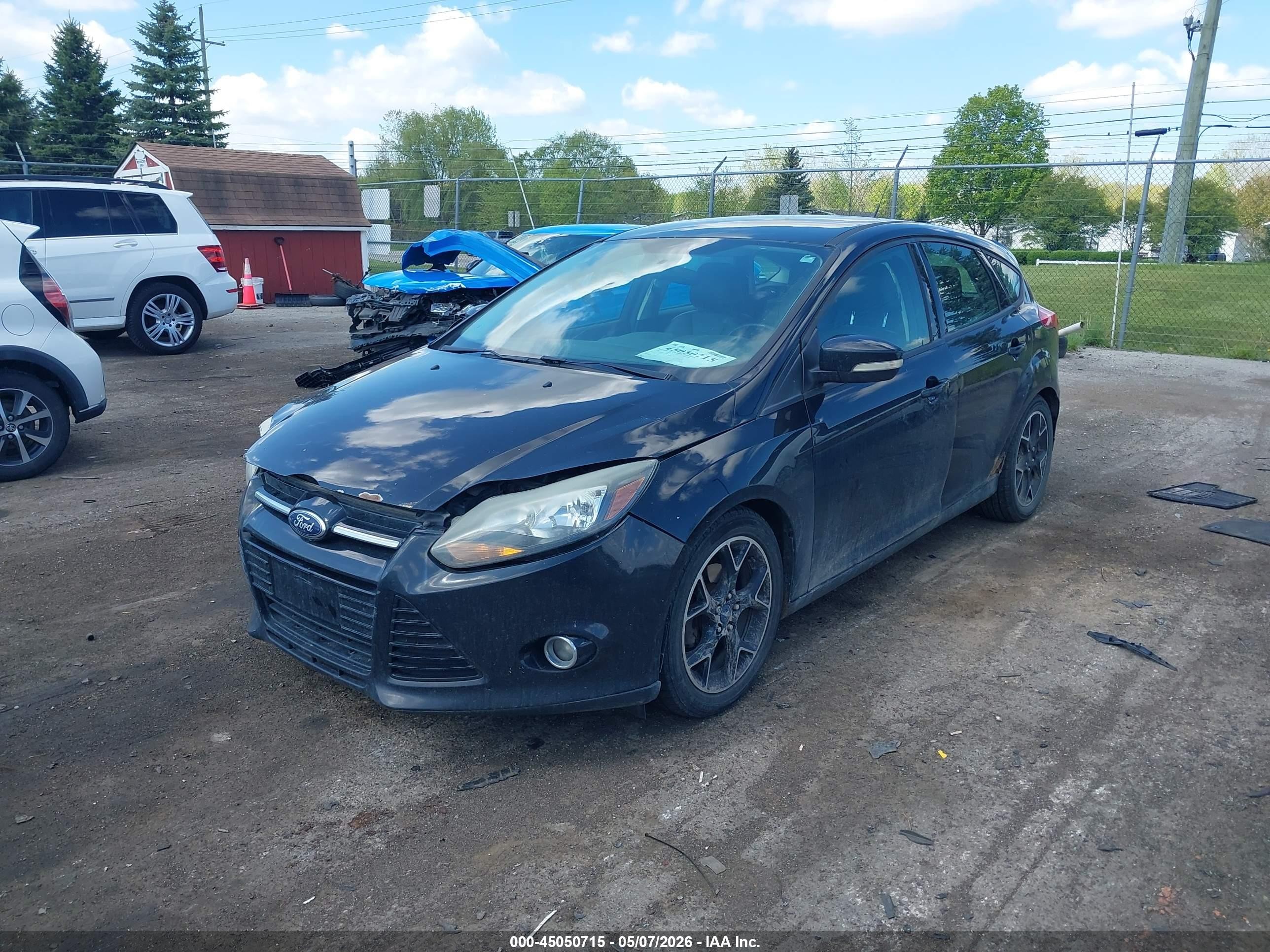 2014 Ford Focus Se Black vin: 1FADP3K26EL108017