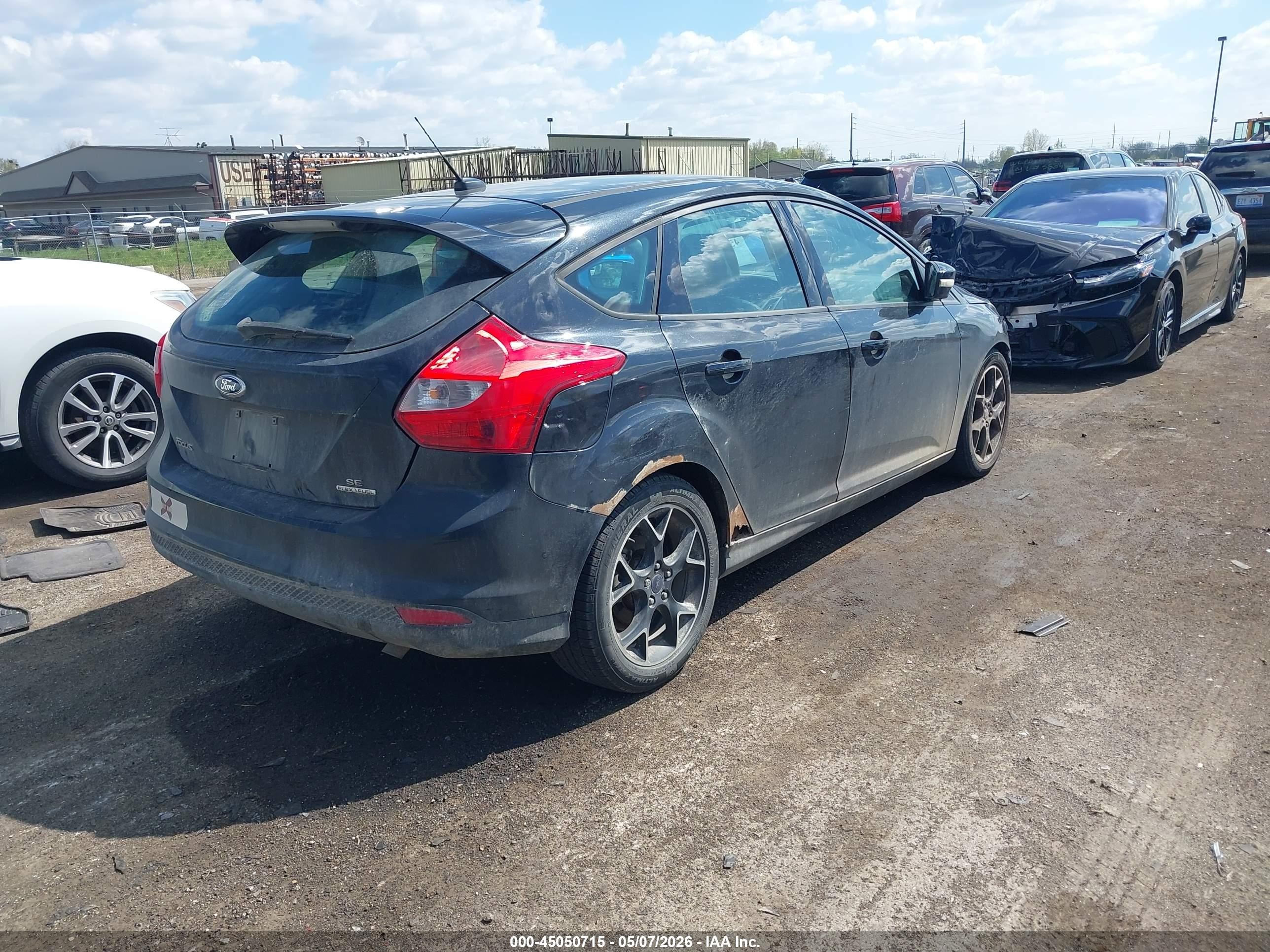 2014 Ford Focus Se Black vin: 1FADP3K26EL108017