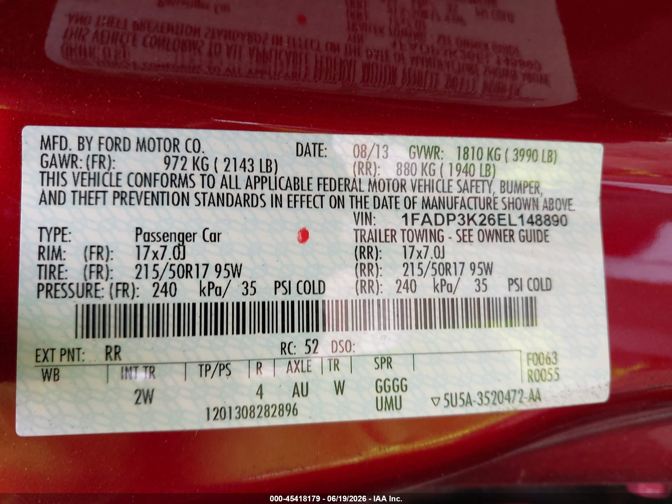 2014 Ford Focus Se Red vin: 1FADP3K26EL148890