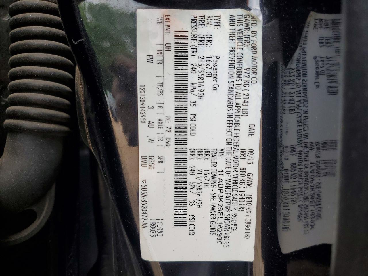 2014 Ford Focus Se Black vin: 1FADP3K26EL162935