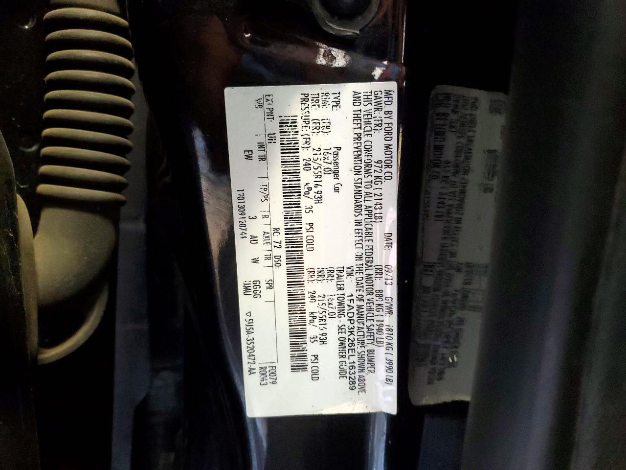 2014 Ford Focus Se Black vin: 1FADP3K26EL163289