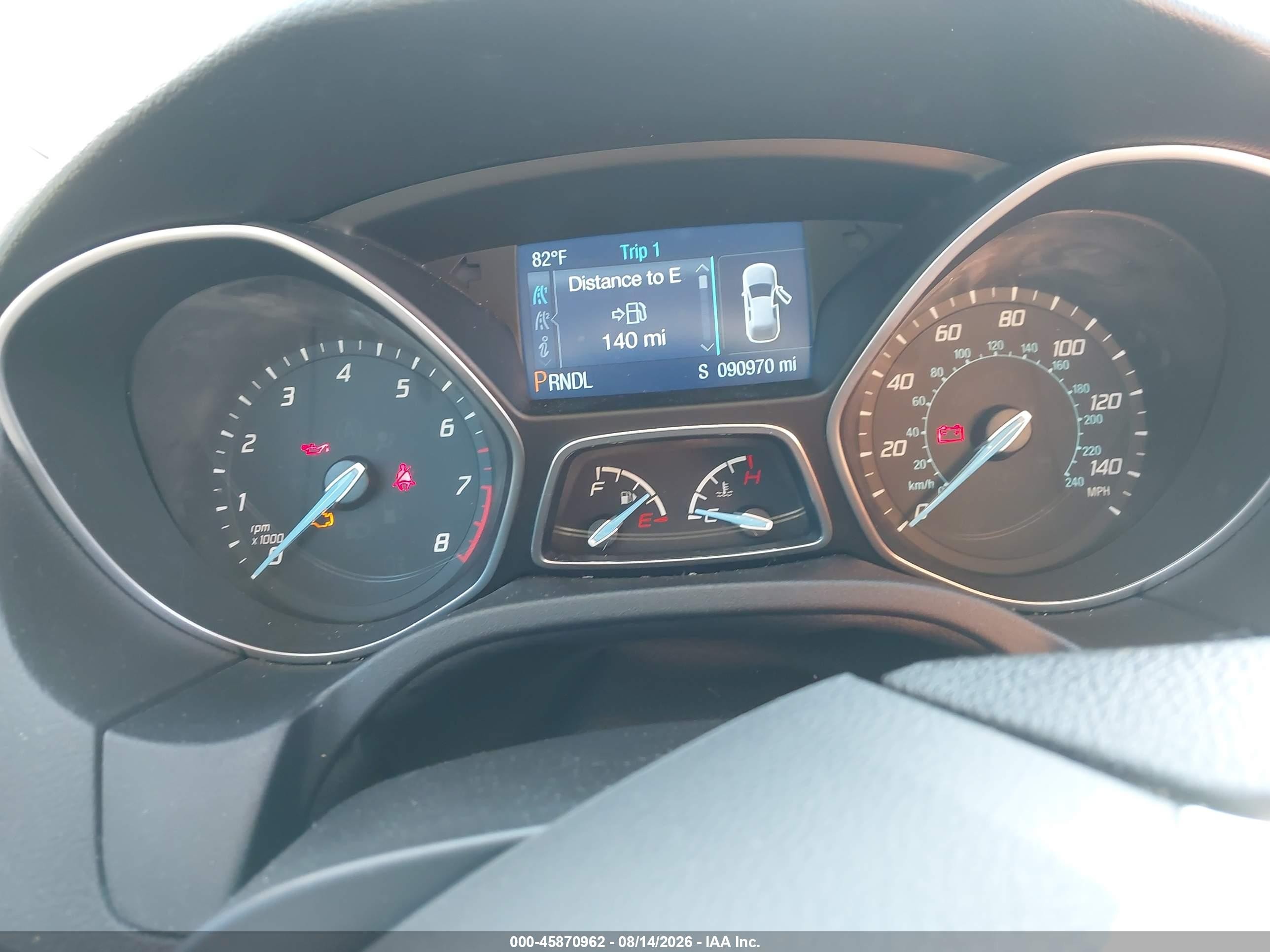 2014 Ford Focus Se Gray vin: 1FADP3K26EL166936