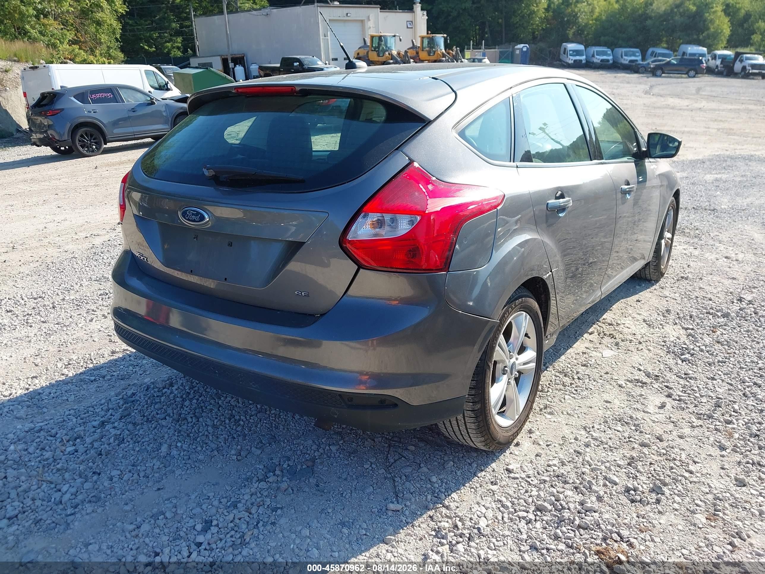 2014 Ford Focus Se Gray vin: 1FADP3K26EL166936