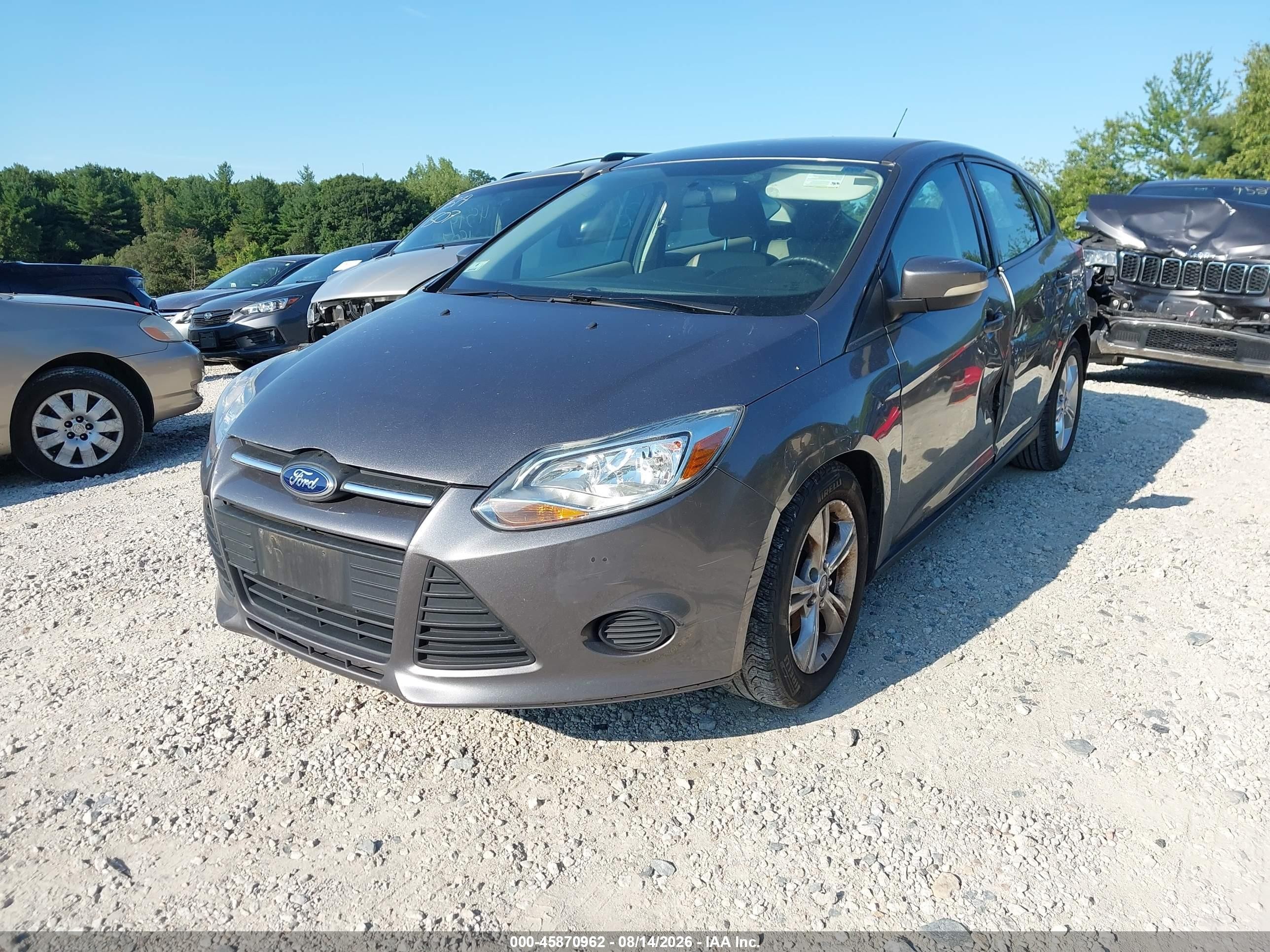 2014 Ford Focus Se Gray vin: 1FADP3K26EL166936