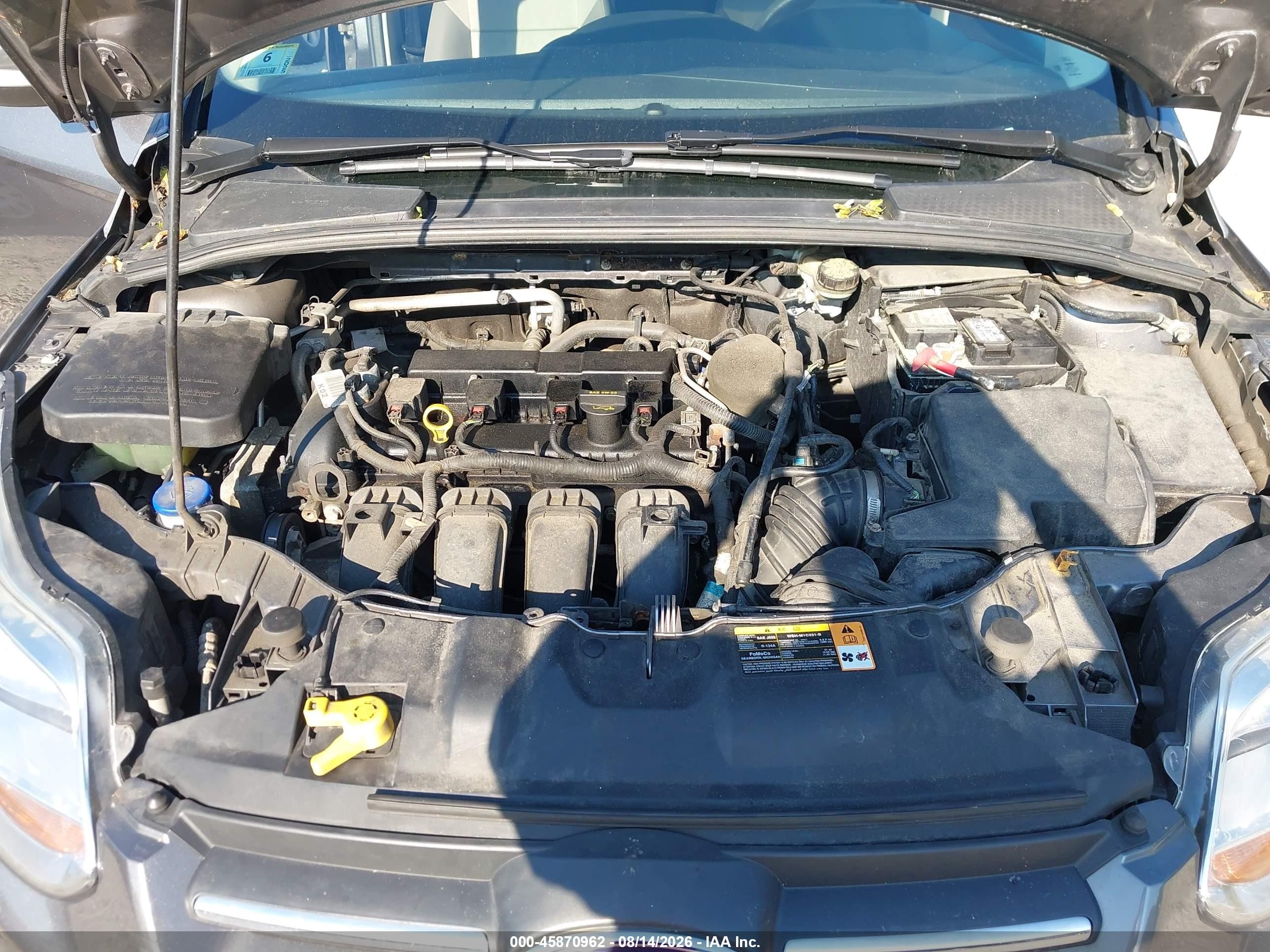 2014 Ford Focus Se Gray vin: 1FADP3K26EL166936