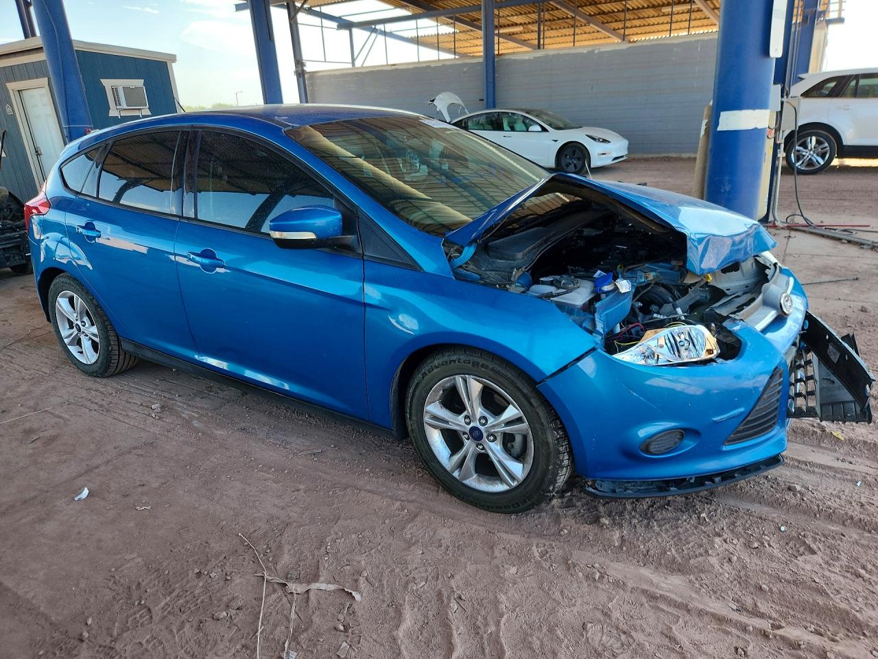 2014 Ford Focus Se Blue vin: 1FADP3K26EL185583
