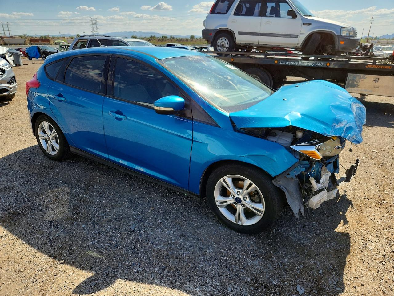 2014 Ford Focus Se Blue vin: 1FADP3K26EL185633