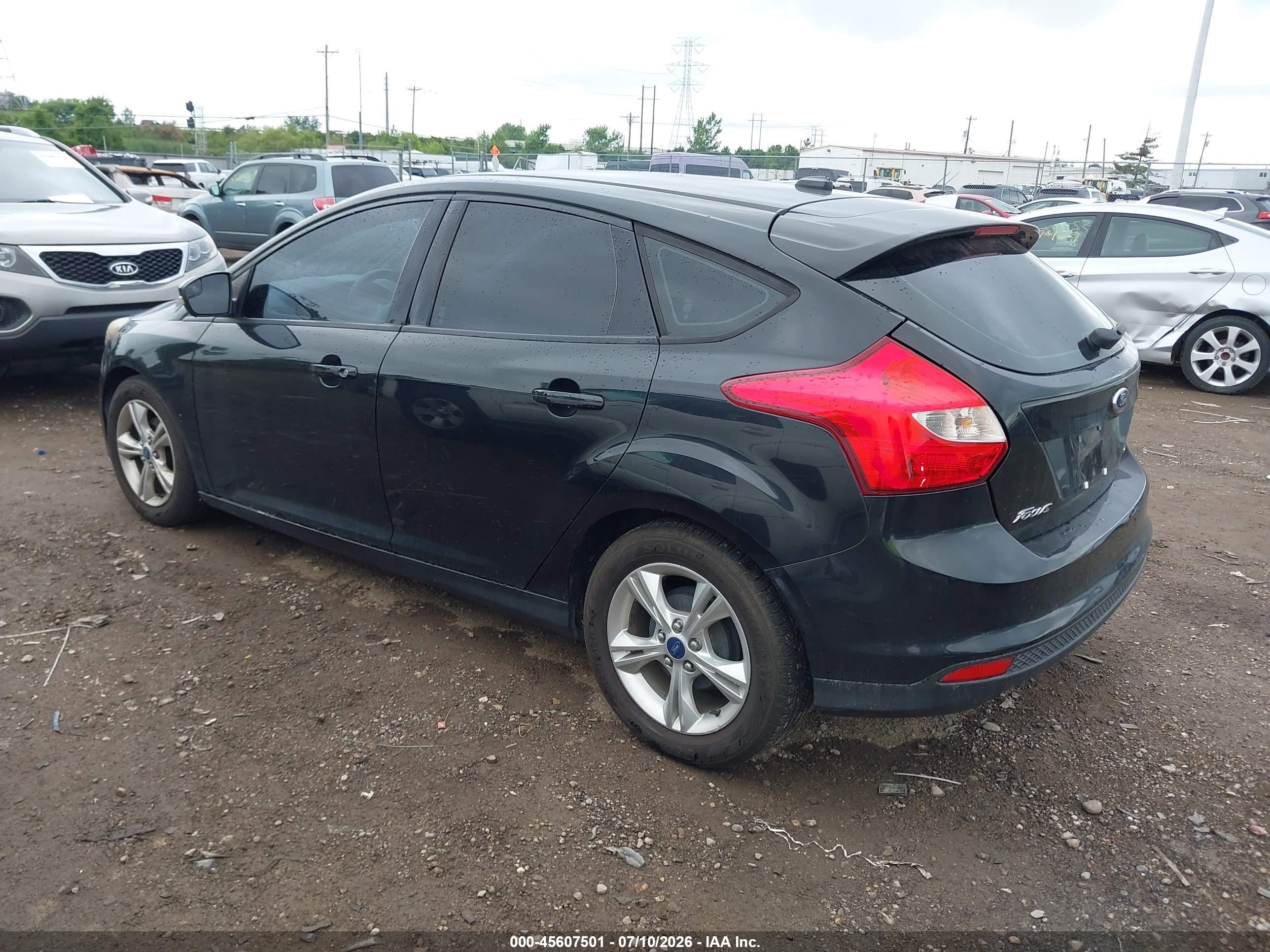 2014 Ford Focus Se Black vin: 1FADP3K26EL201717