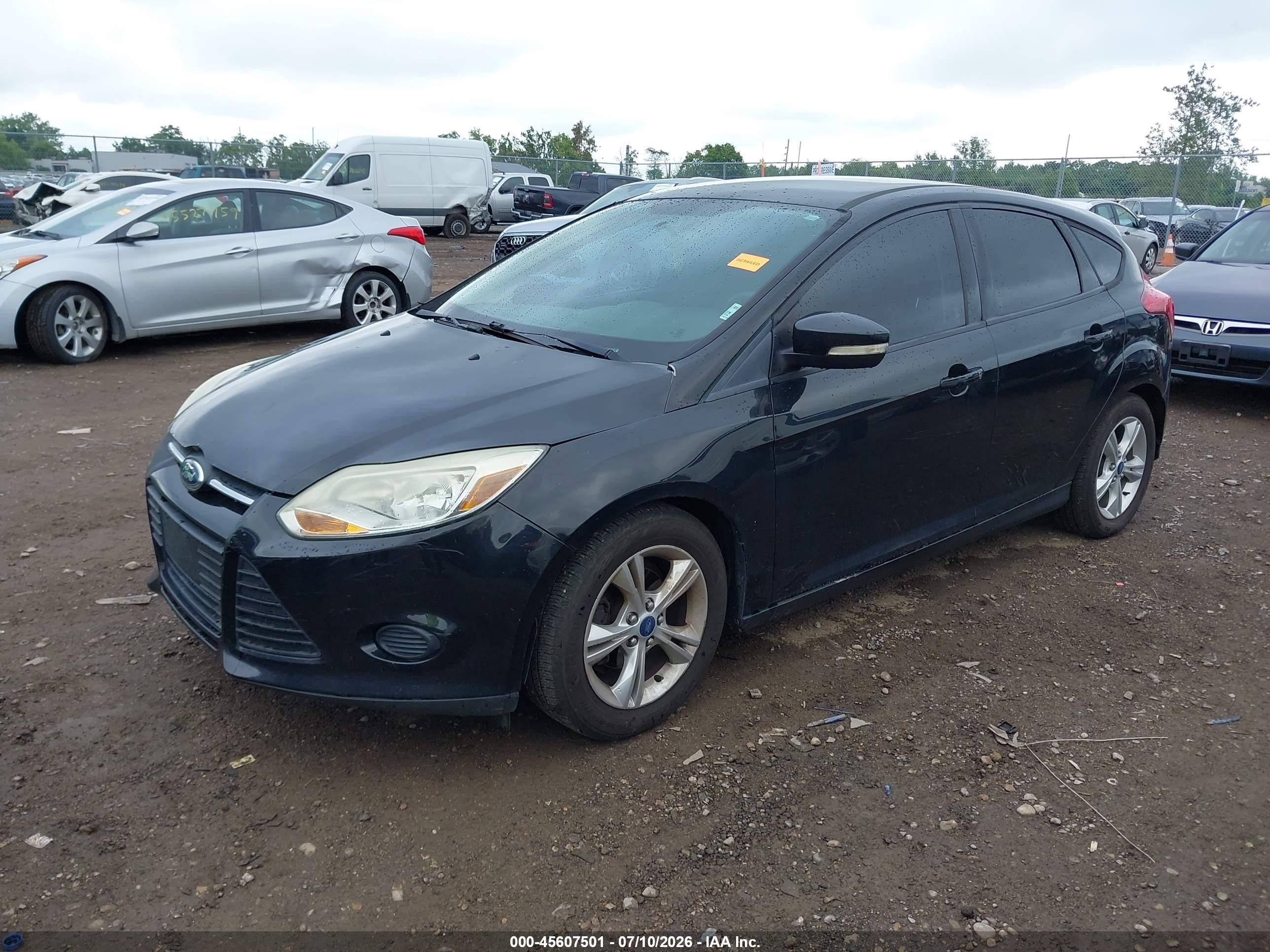 2014 Ford Focus Se Black vin: 1FADP3K26EL201717