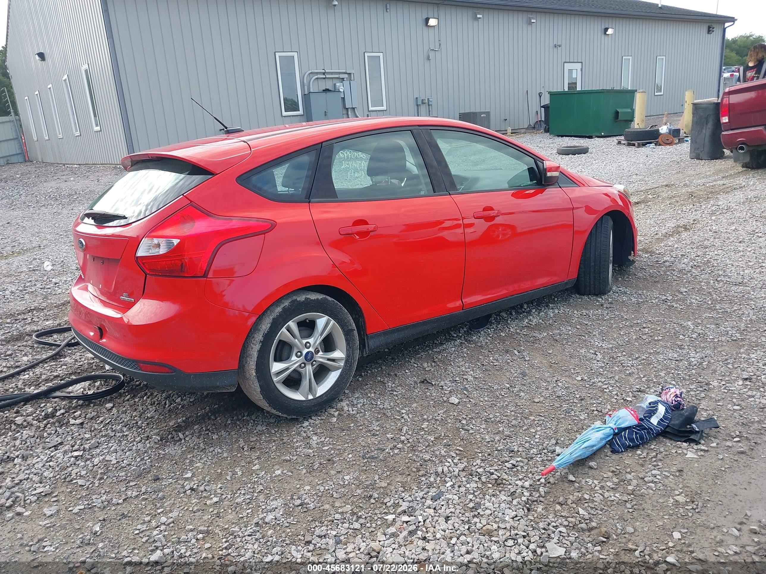 2014 Ford Focus Se Red vin: 1FADP3K26EL283724