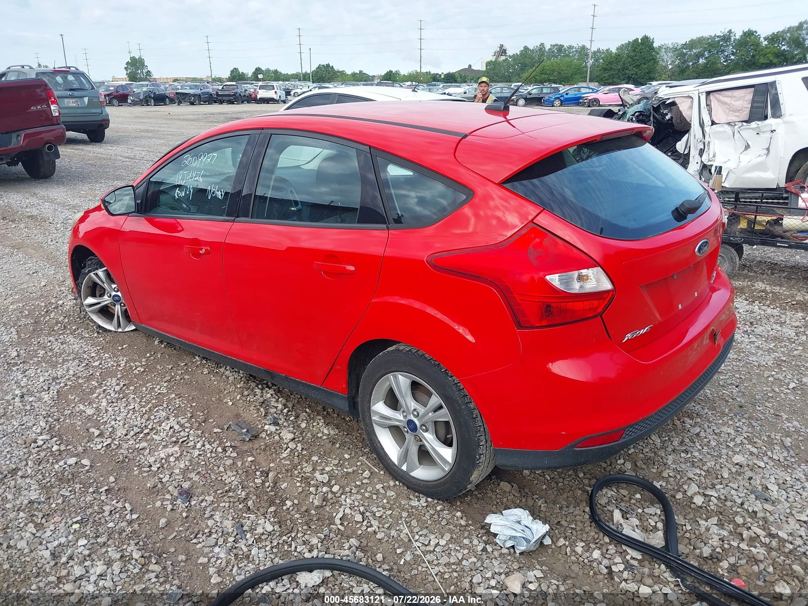 2014 Ford Focus Se Red vin: 1FADP3K26EL283724