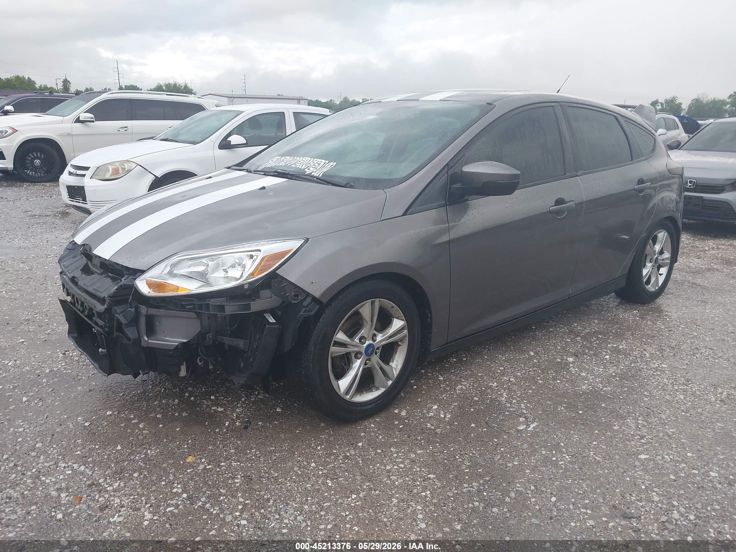 2014 Ford Focus Se Gray vin: 1FADP3K26EL288079