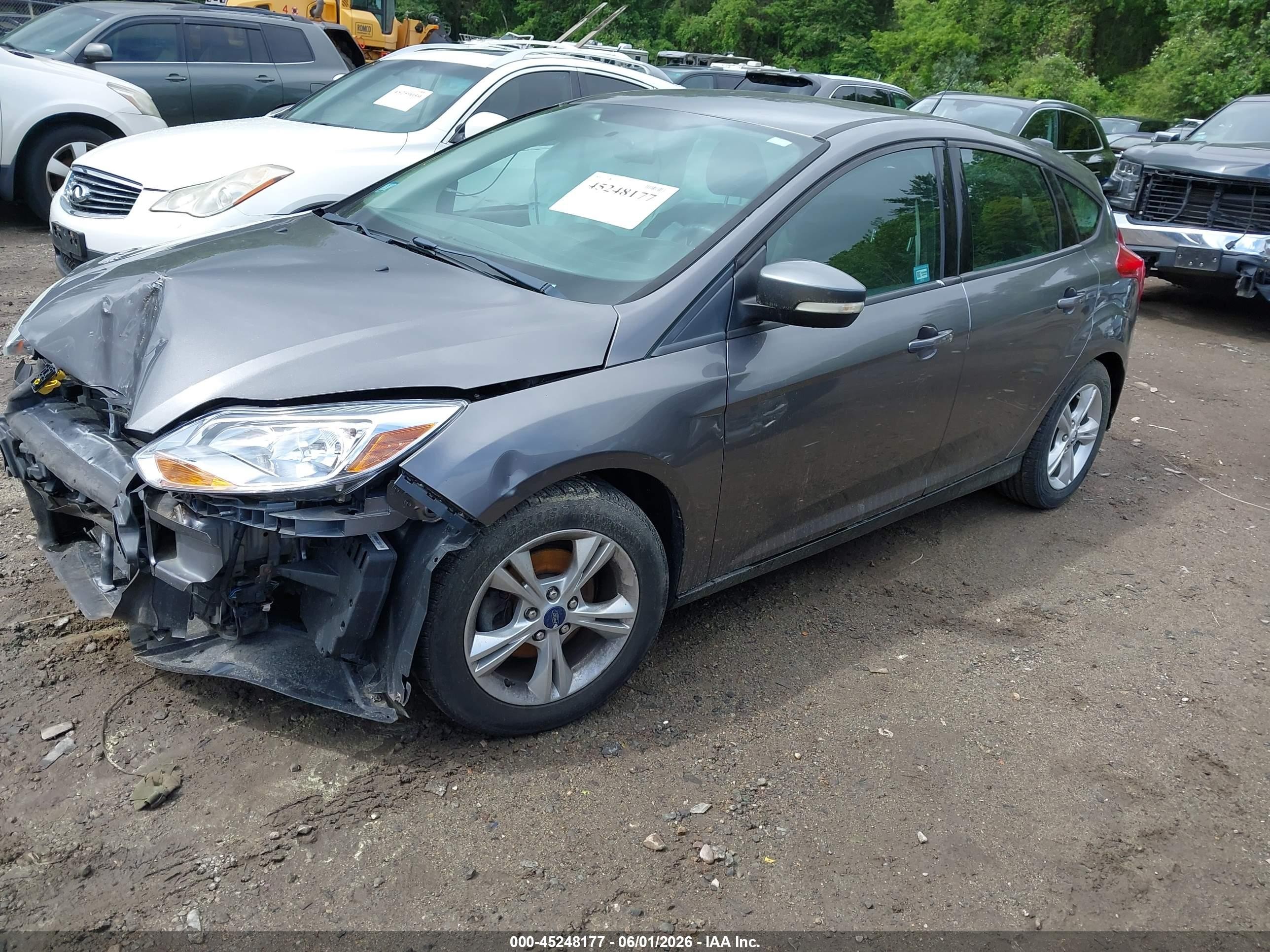 2014 Ford Focus Se Gray vin: 1FADP3K26EL313496