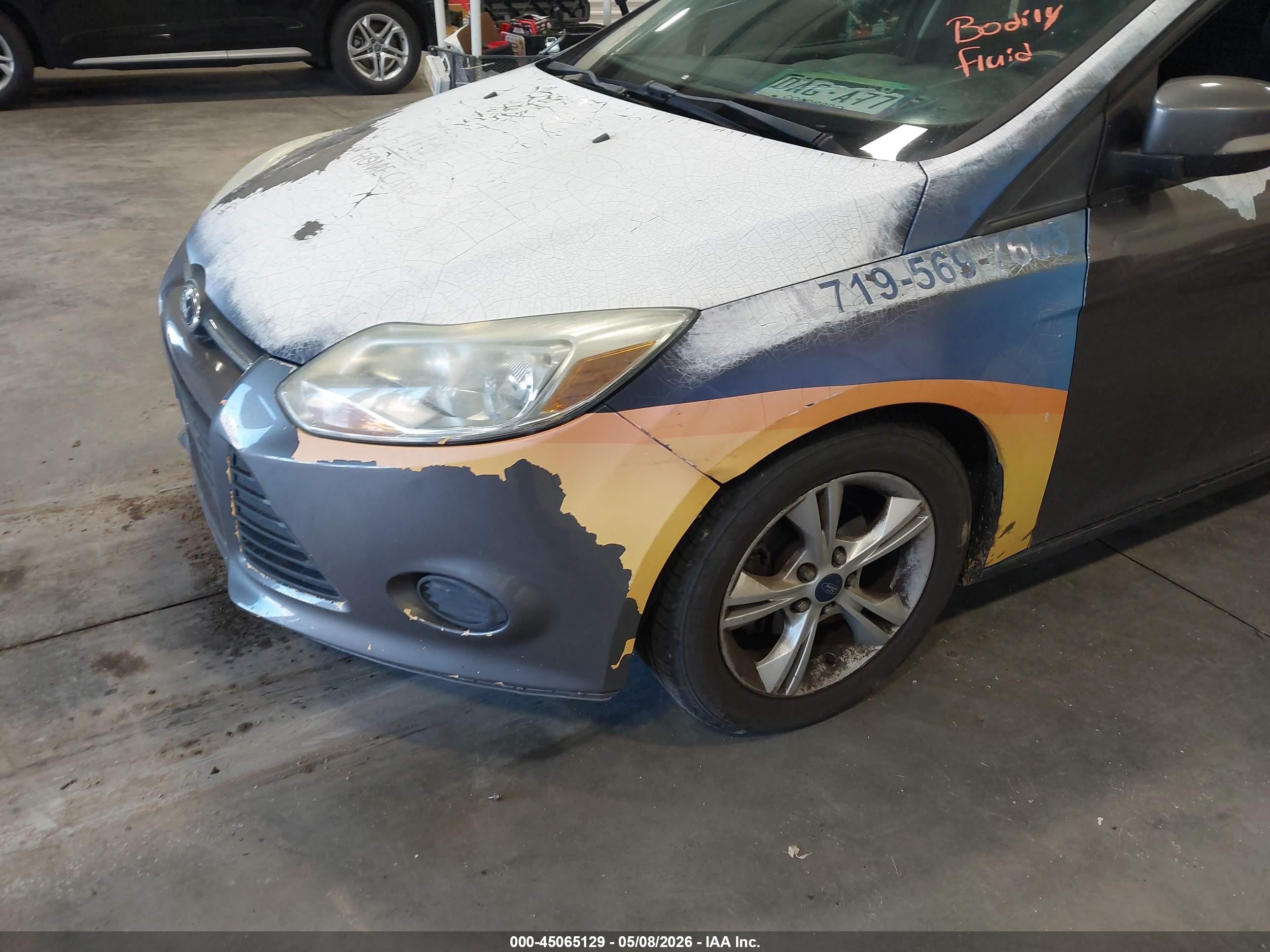 2014 Ford Focus Se Gray vin: 1FADP3K26EL341055