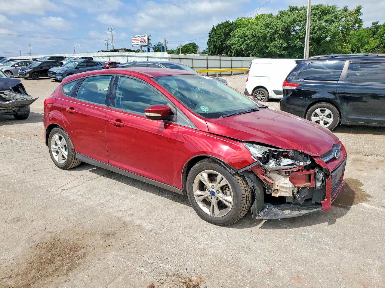 2014 Ford Focus Se Red vin: 1FADP3K26EL375528