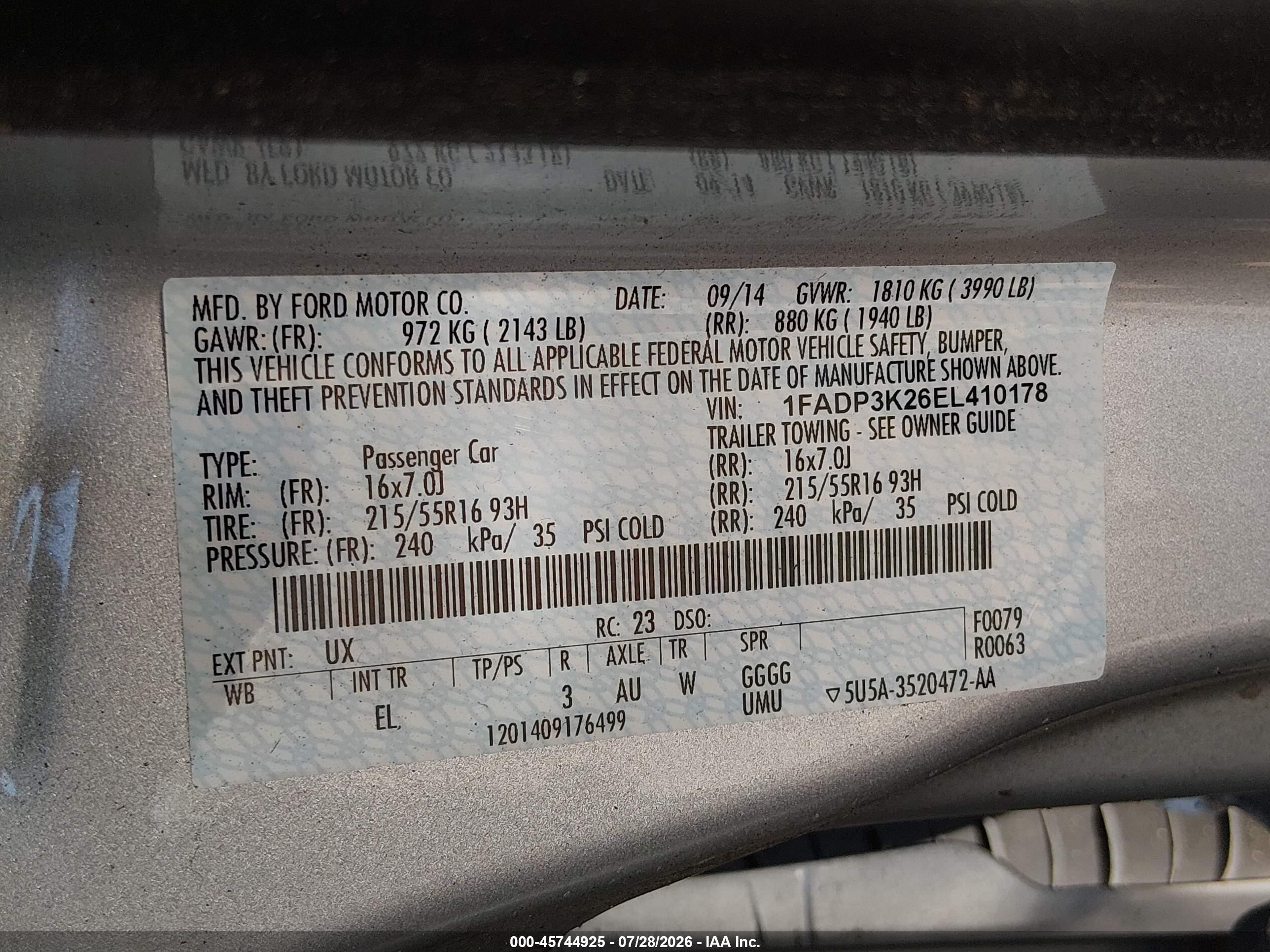 2014 Ford Focus Se Серебряный vin: 1FADP3K26EL410178
