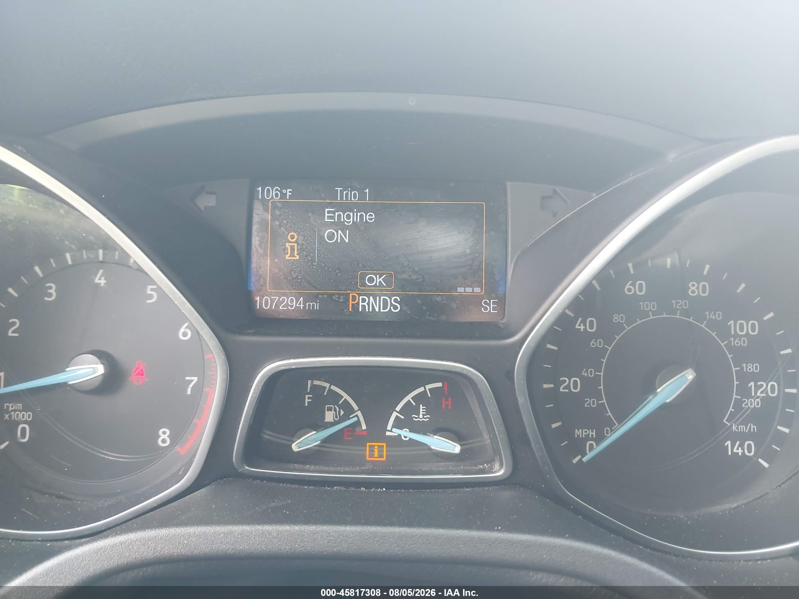 2015 Ford Focus Se White vin: 1FADP3K26FL227896