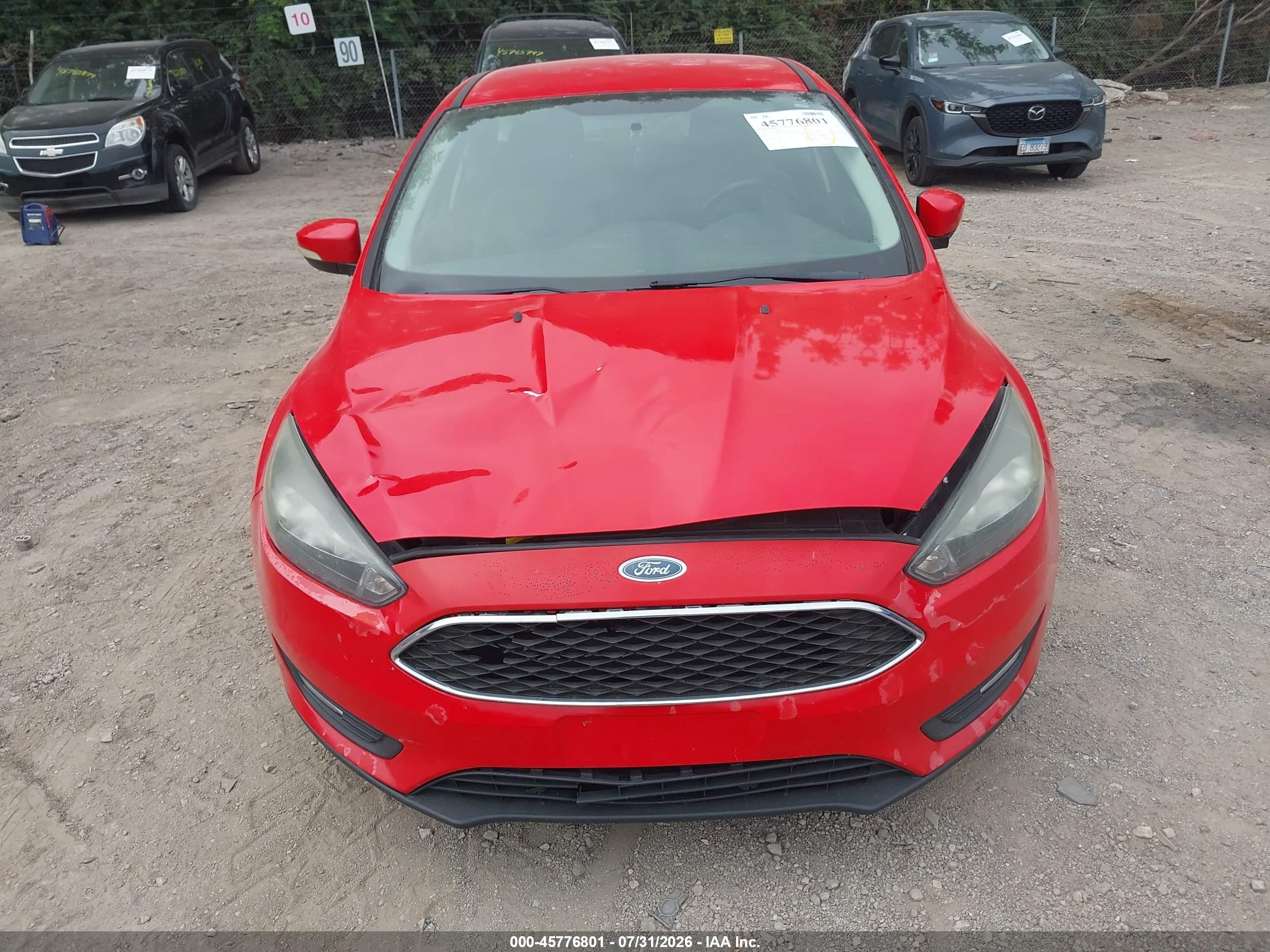 2015 Ford Focus Se Red vin: 1FADP3K26FL229664