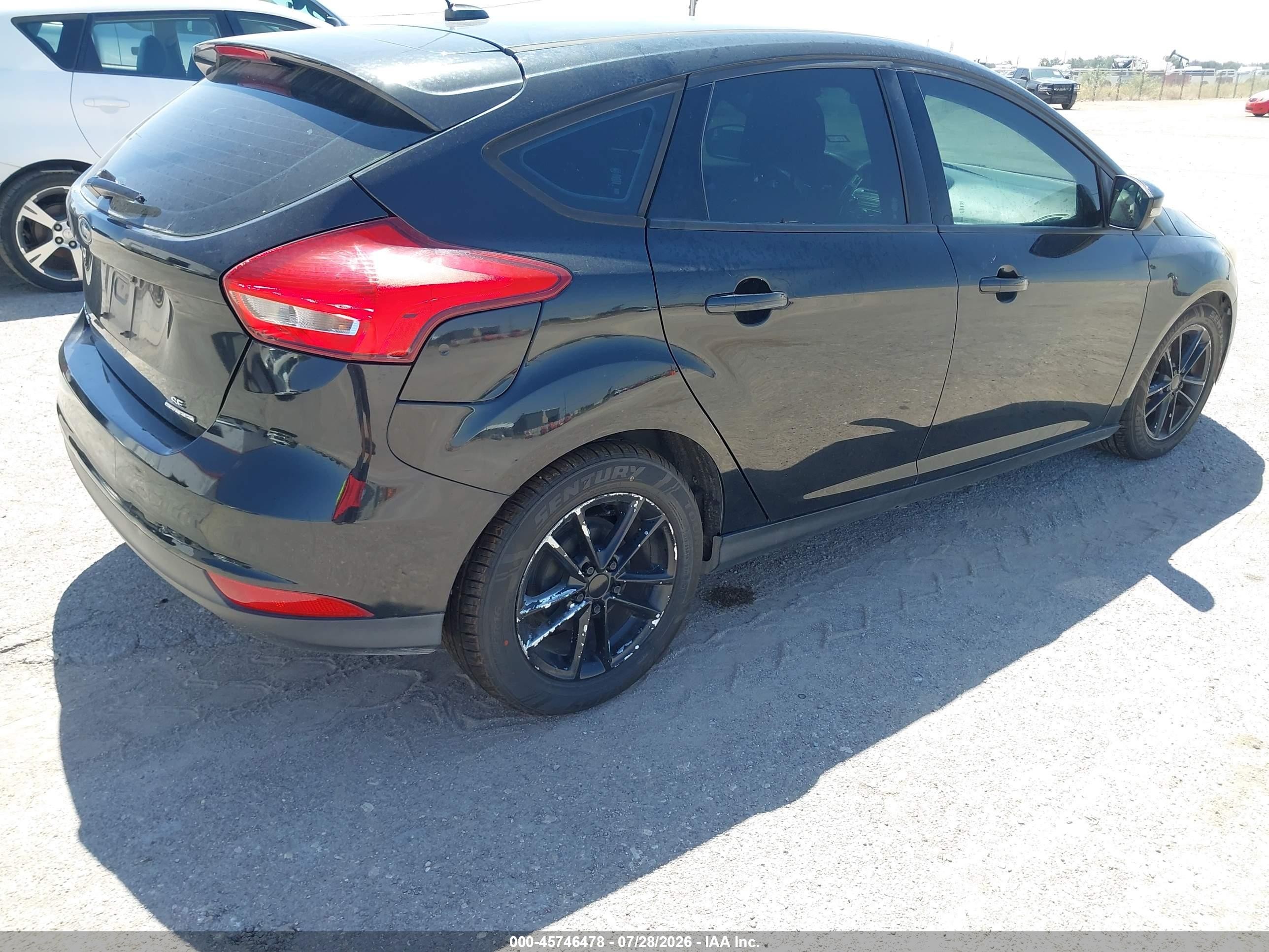 2015 Ford Focus Se Black vin: 1FADP3K26FL283482
