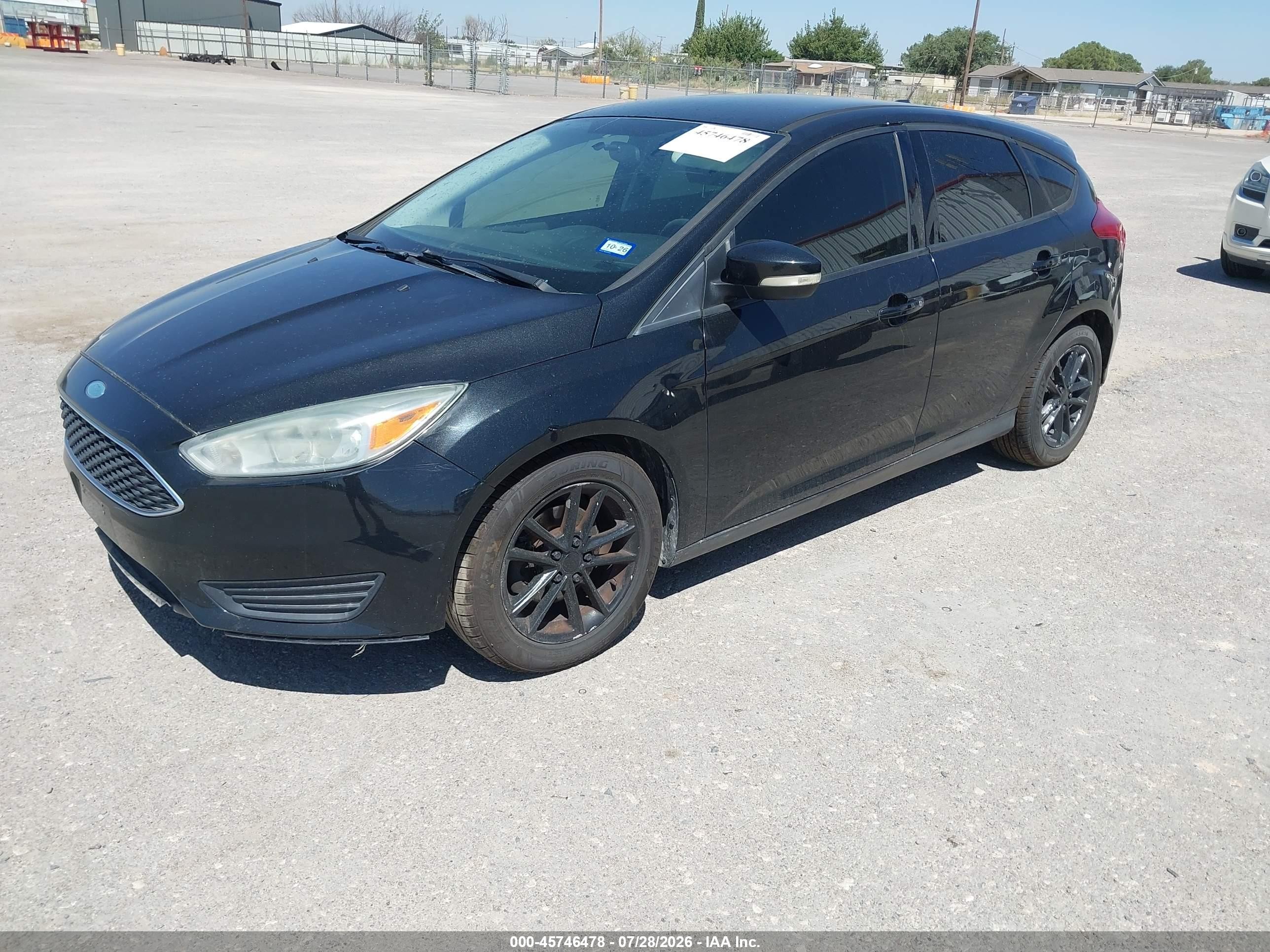 2015 Ford Focus Se Black vin: 1FADP3K26FL283482