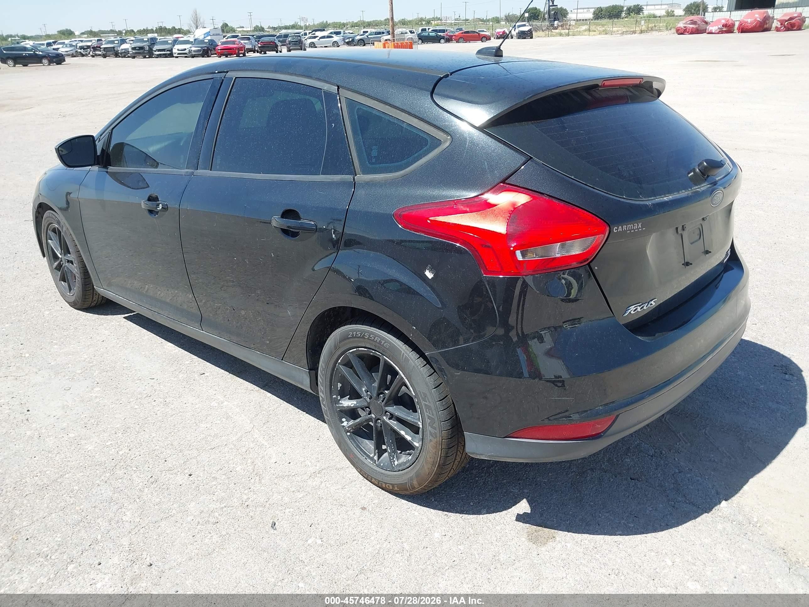 2015 Ford Focus Se Black vin: 1FADP3K26FL283482