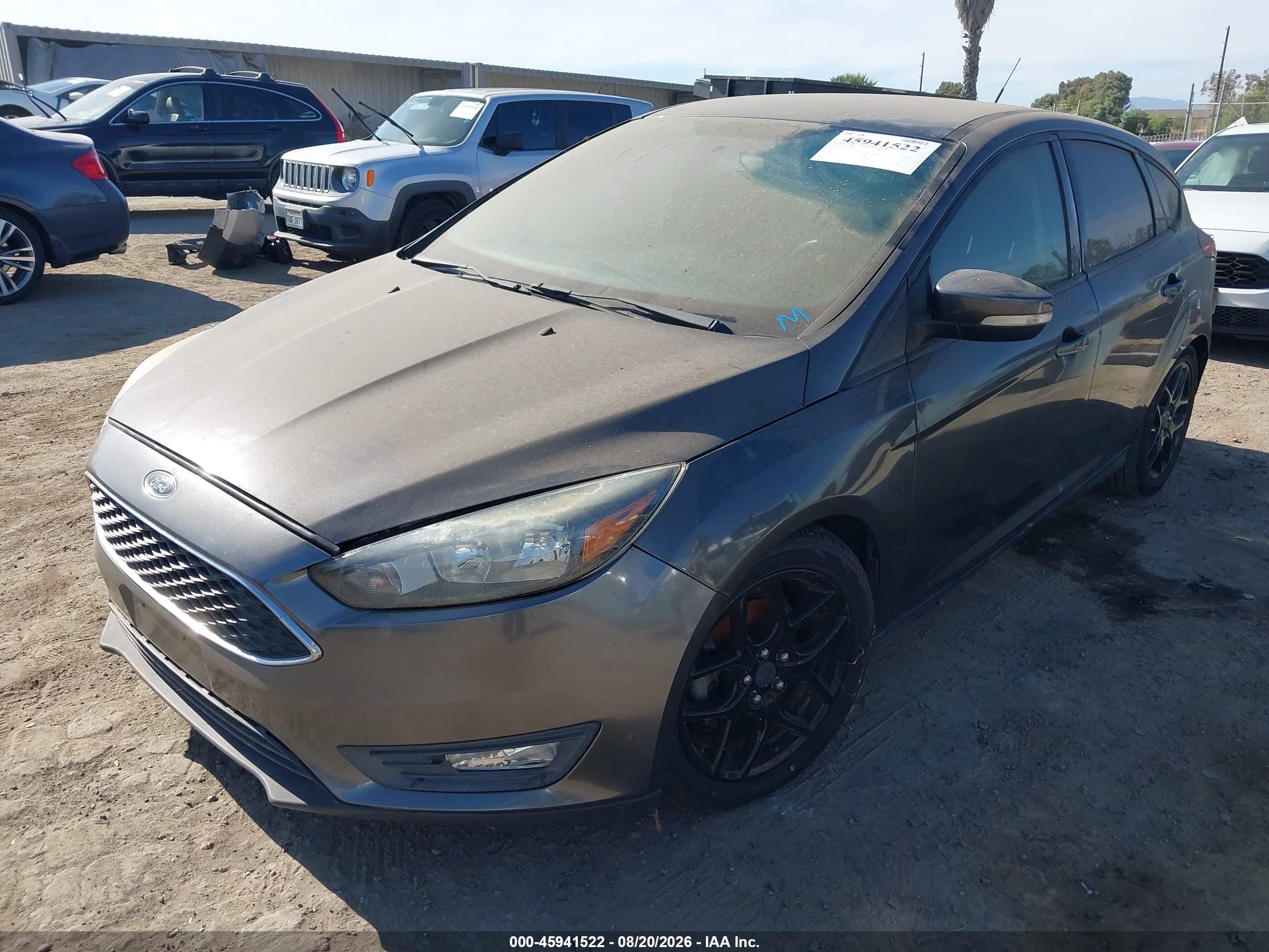 2015 Ford Focus Se Gray vin: 1FADP3K26FL324418