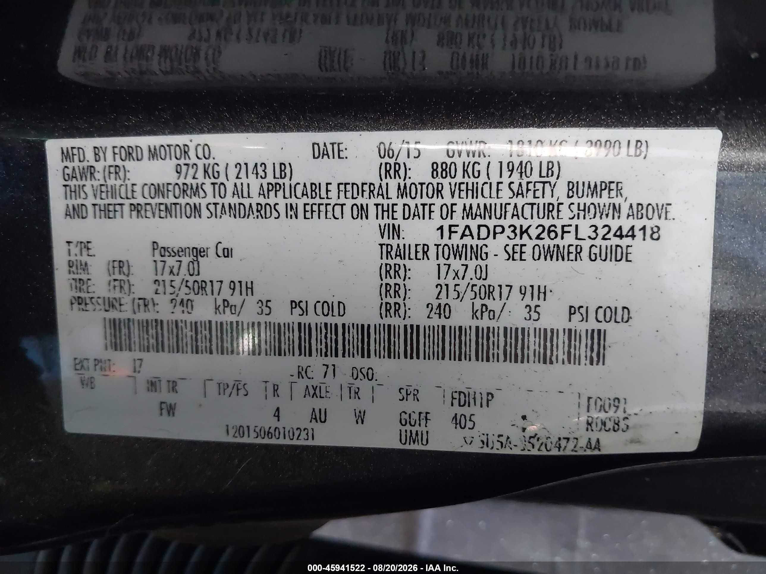 2015 Ford Focus Se Gray vin: 1FADP3K26FL324418