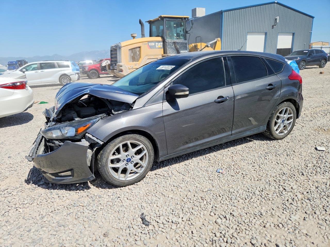 2015 Ford Focus Se Gray vin: 1FADP3K26FL327352