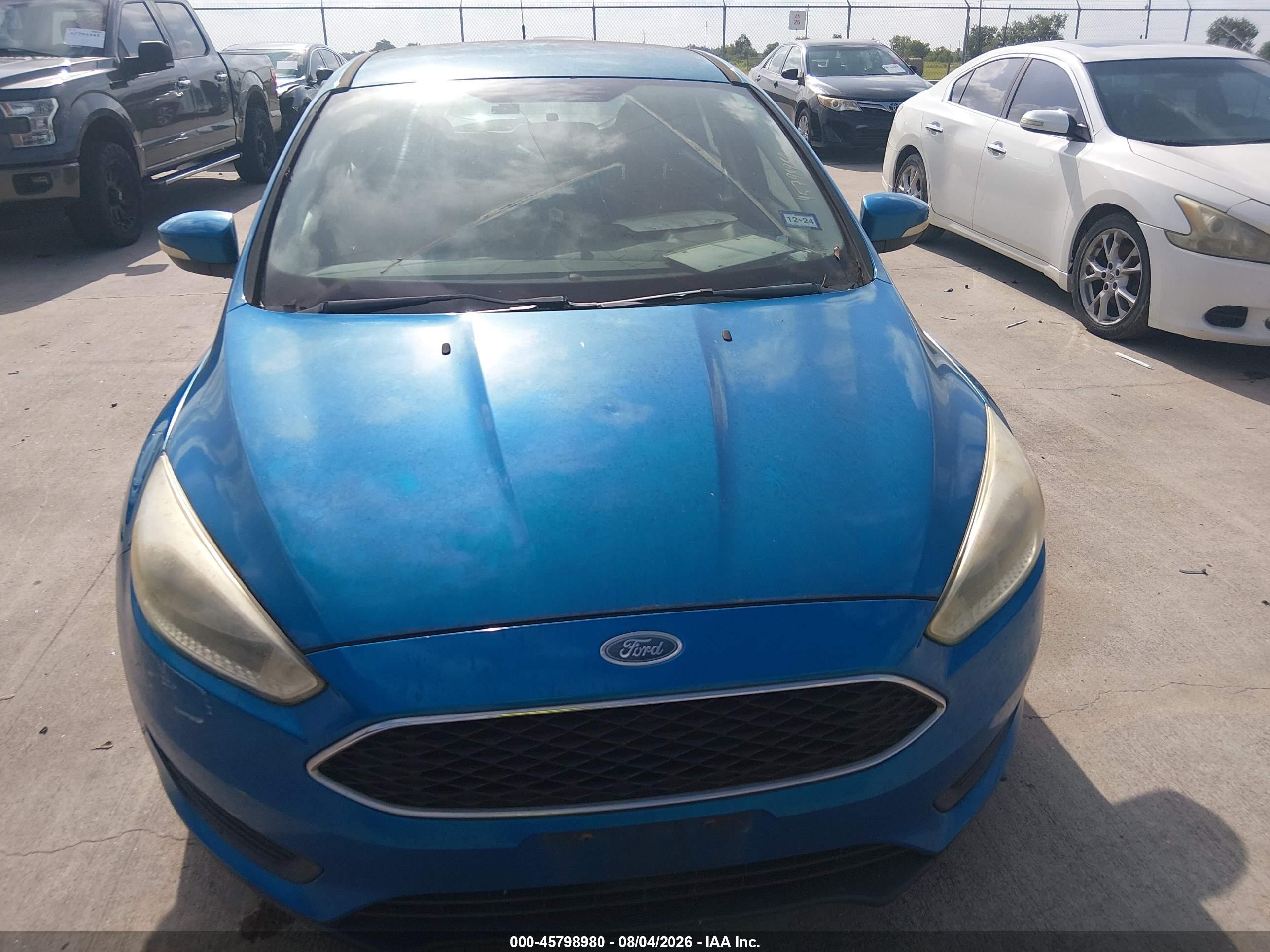 2015 Ford Focus Se Blue vin: 1FADP3K26FL347715