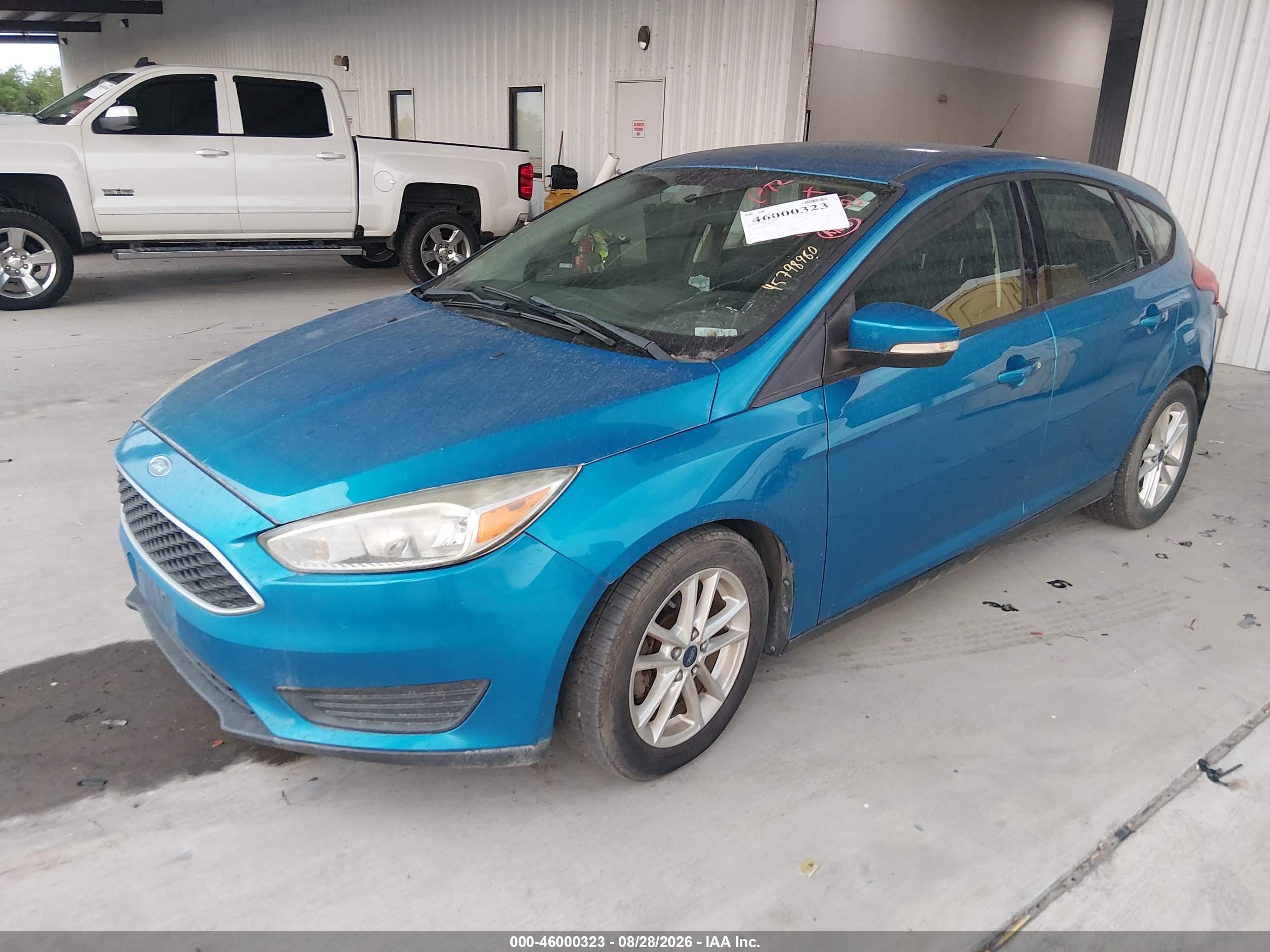 2015 Ford Focus Se Blue vin: 1FADP3K26FL347715