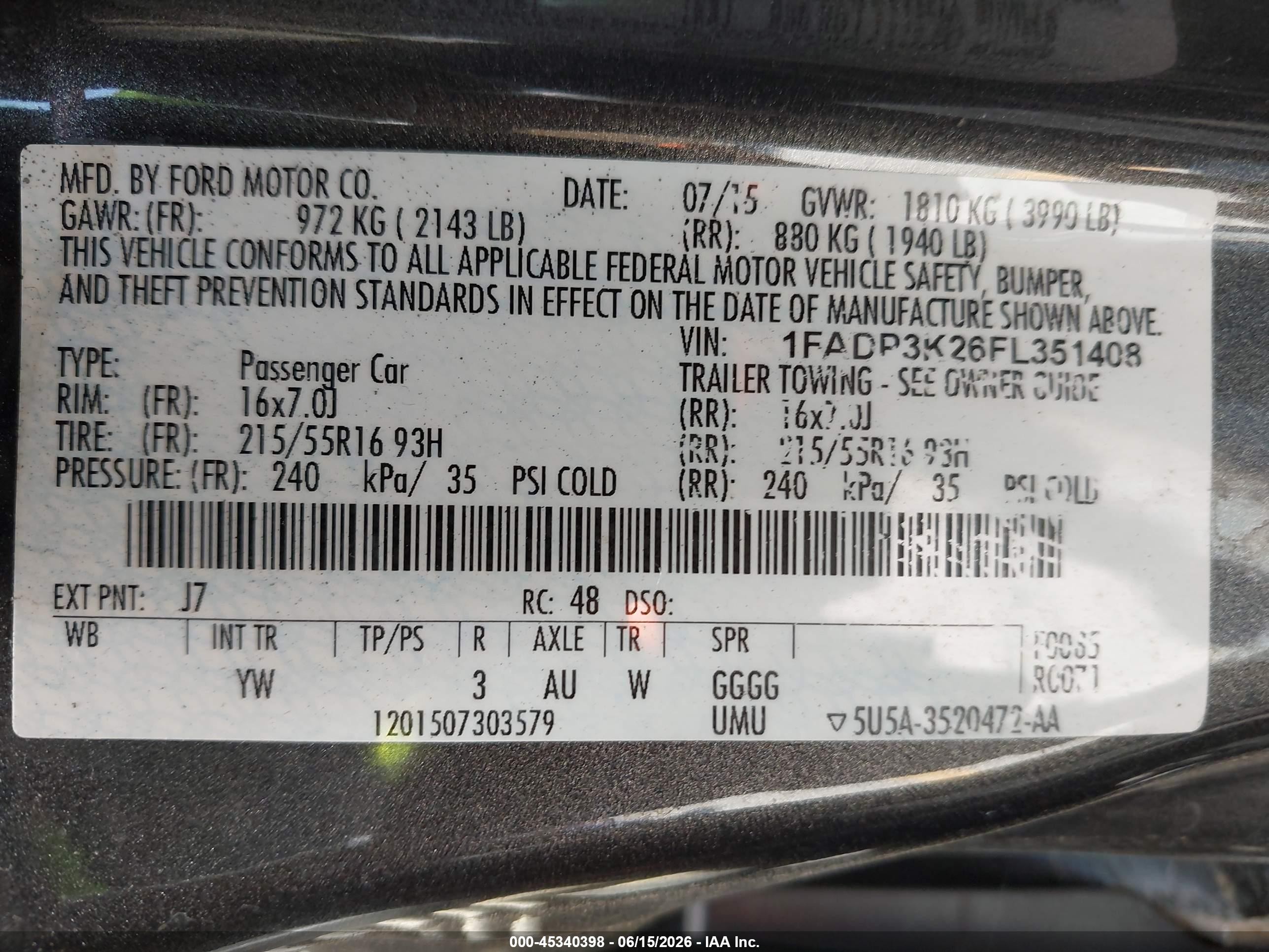 2015 Ford Focus Se Brown vin: 1FADP3K26FL351408
