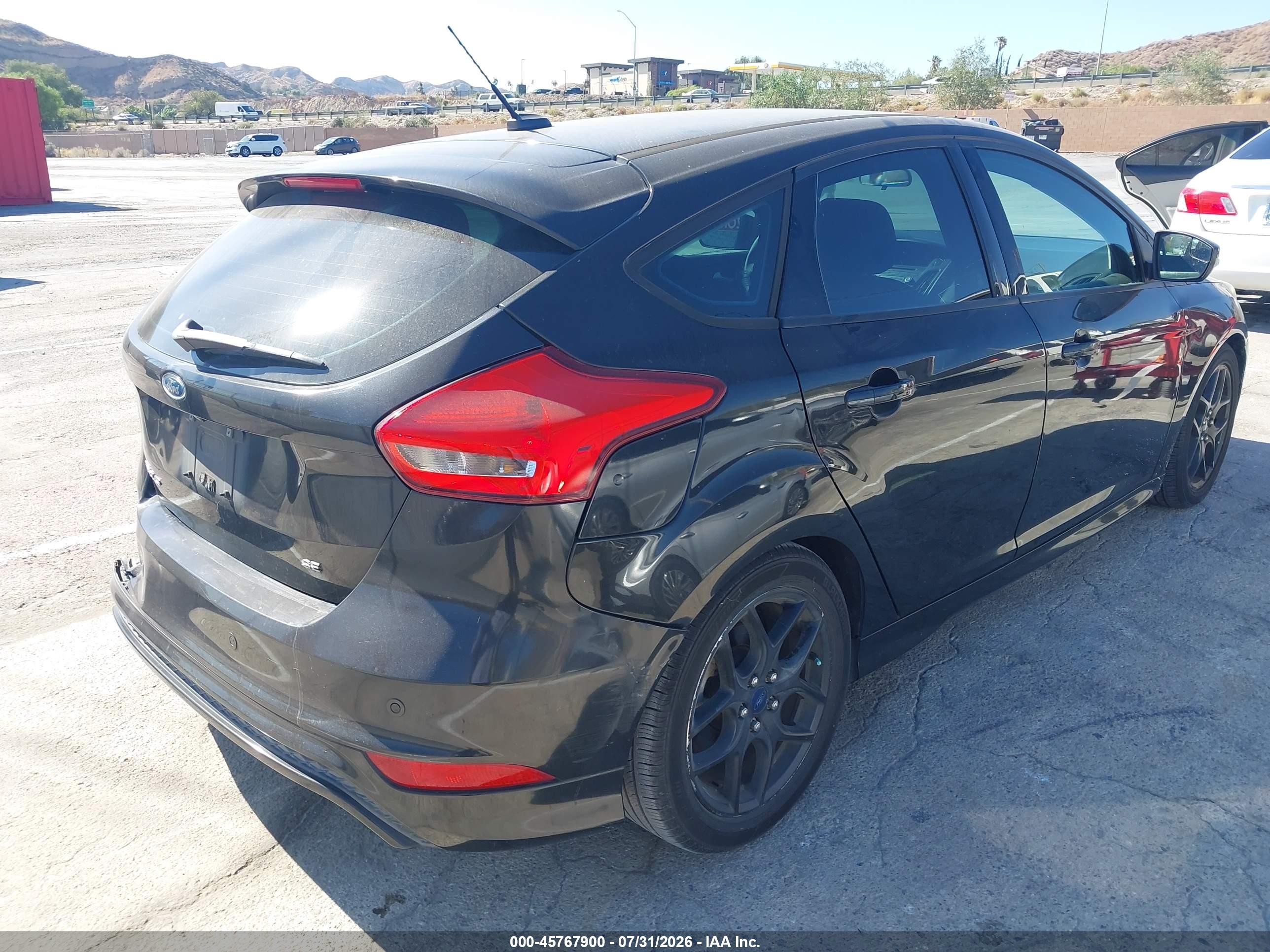 2015 Ford Focus Se Black vin: 1FADP3K26FL363851