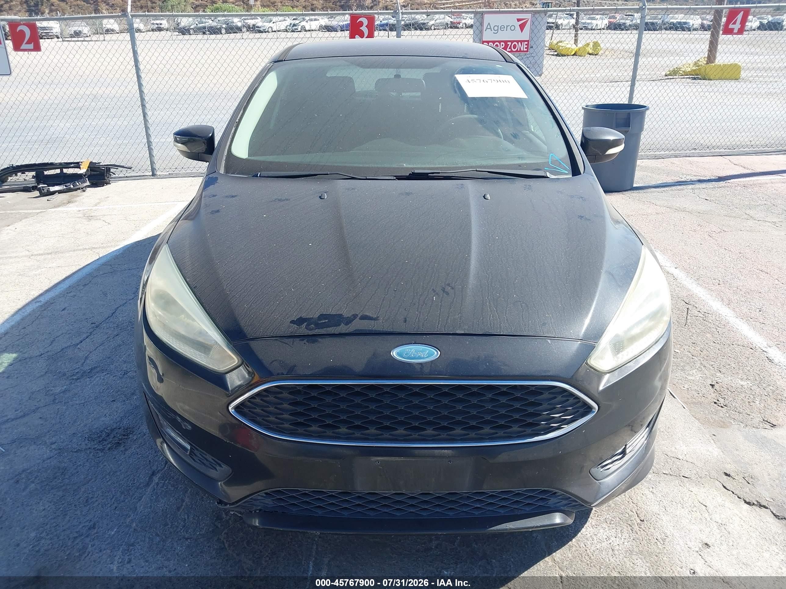 2015 Ford Focus Se Black vin: 1FADP3K26FL363851