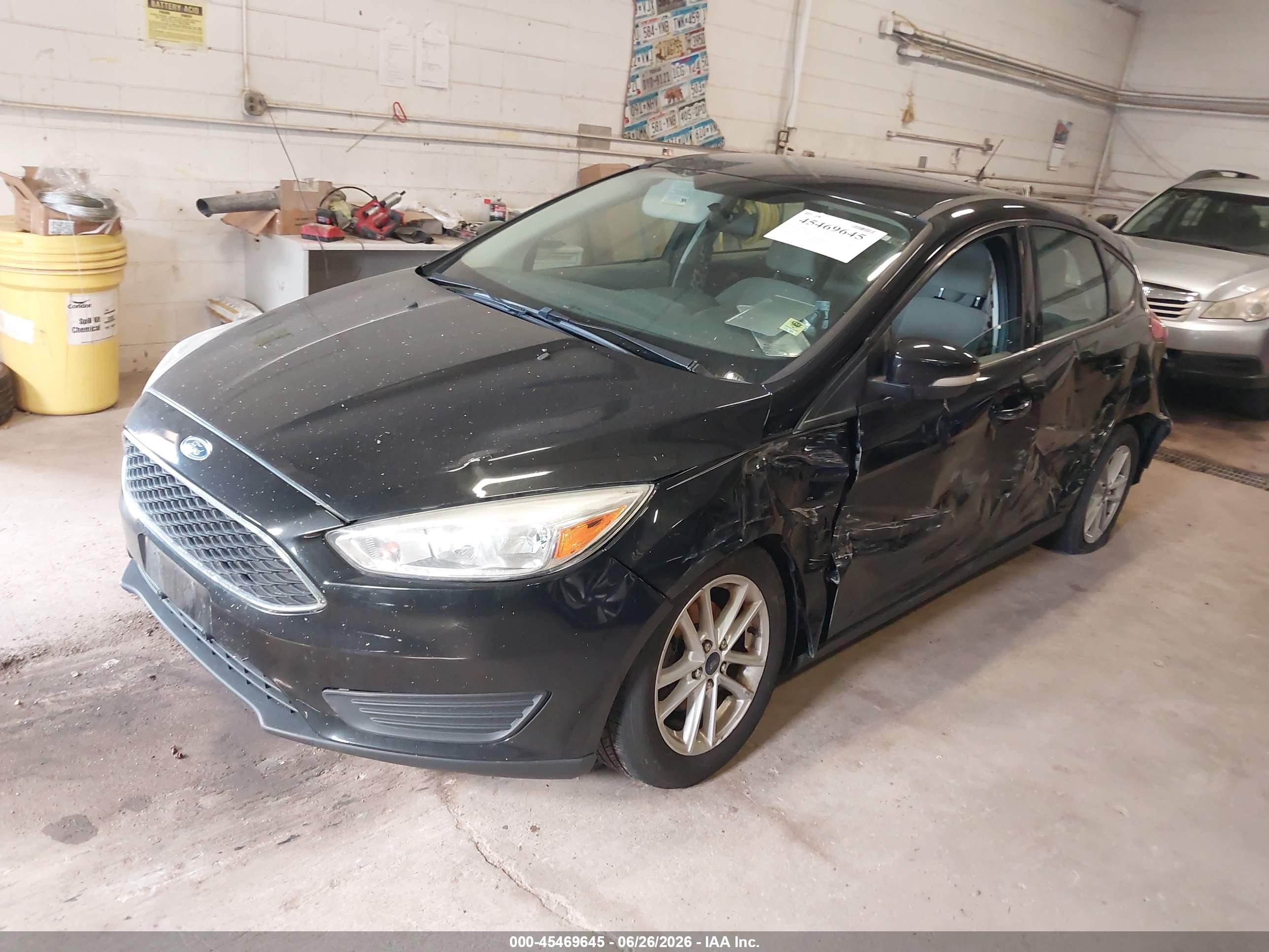 2015 Ford Focus Se Black vin: 1FADP3K26FL375109