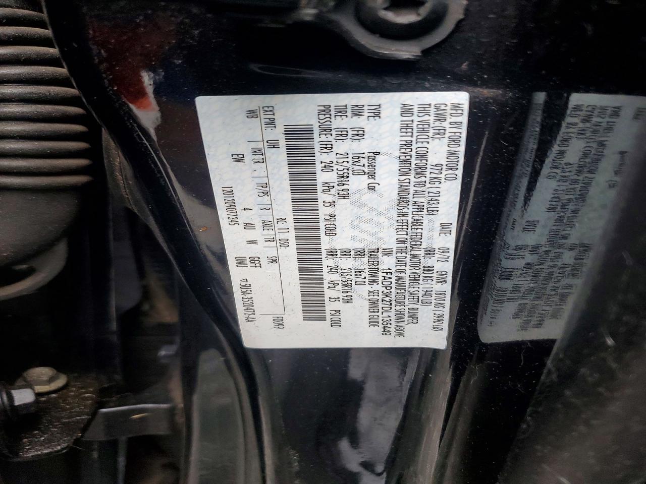 2013 Ford Focus Se Black vin: 1FADP3K27DL135449