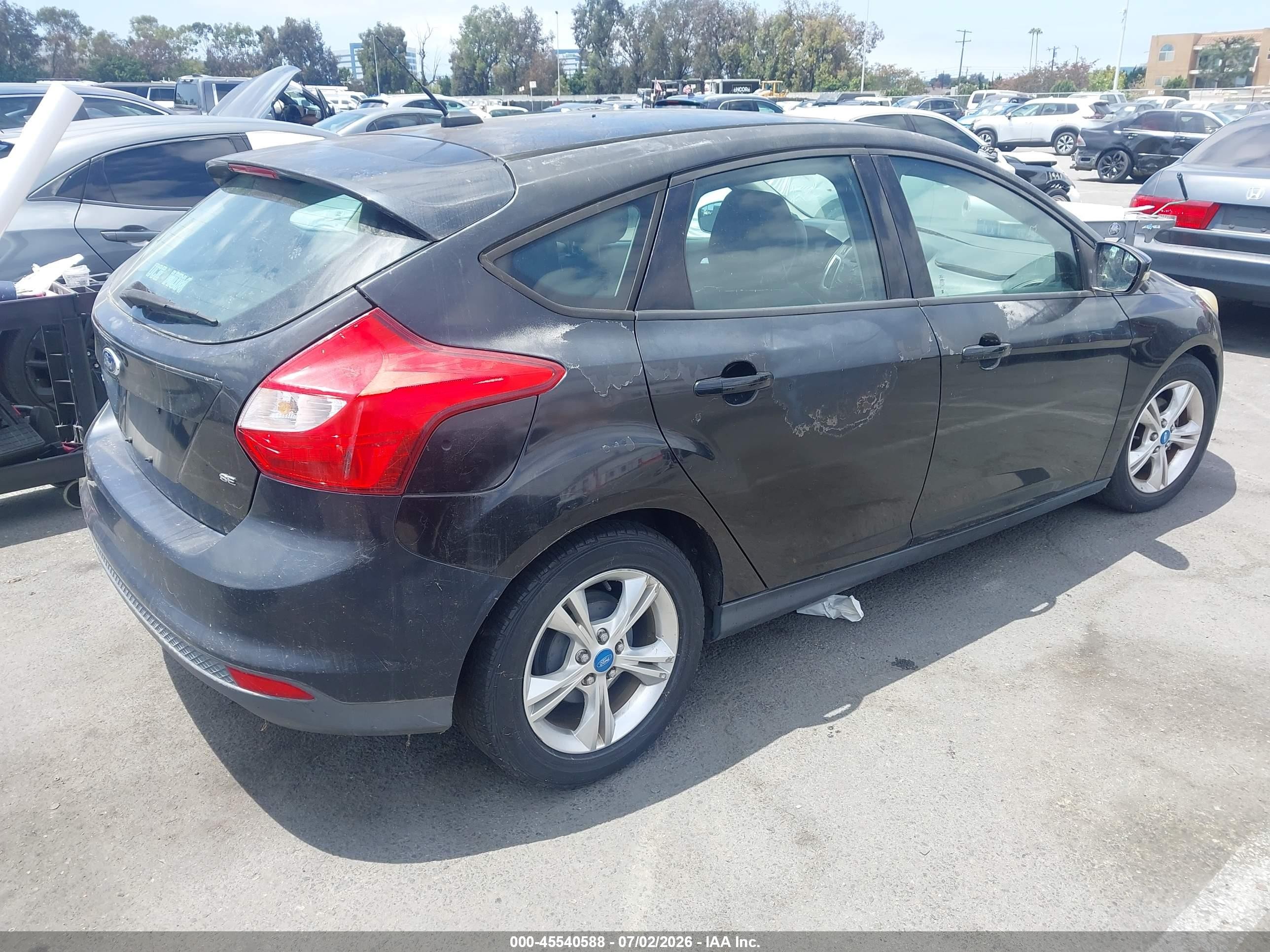 2013 Ford Focus Se Black vin: 1FADP3K27DL145978