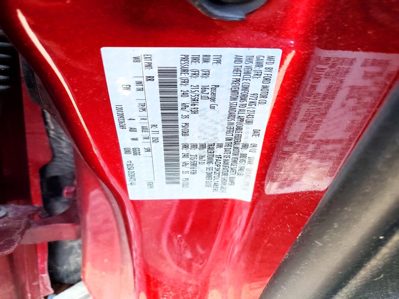 2013 Ford Focus Se Red vin: 1FADP3K27DL148590
