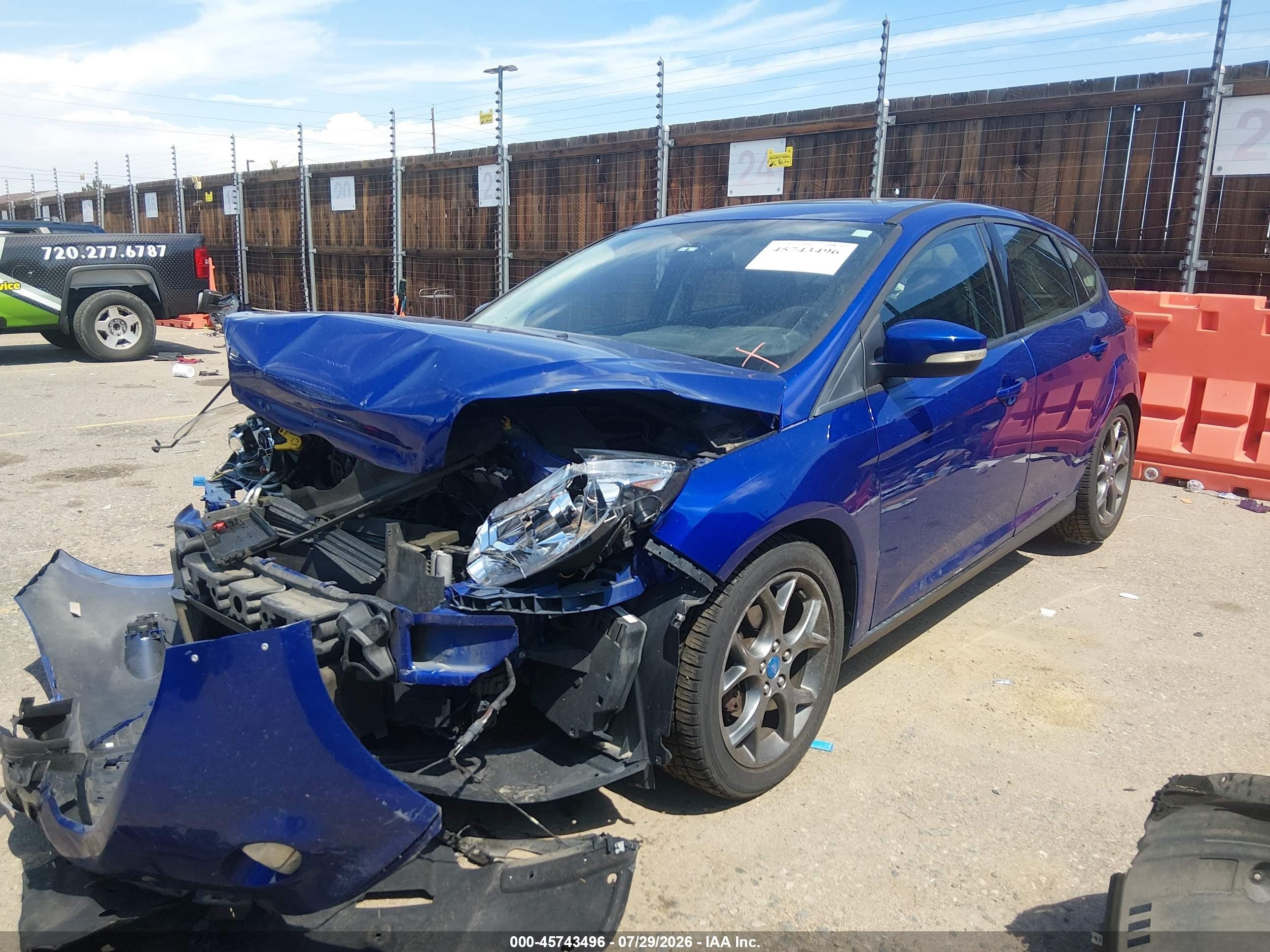 2013 Ford Focus Se Blue vin: 1FADP3K27DL254098