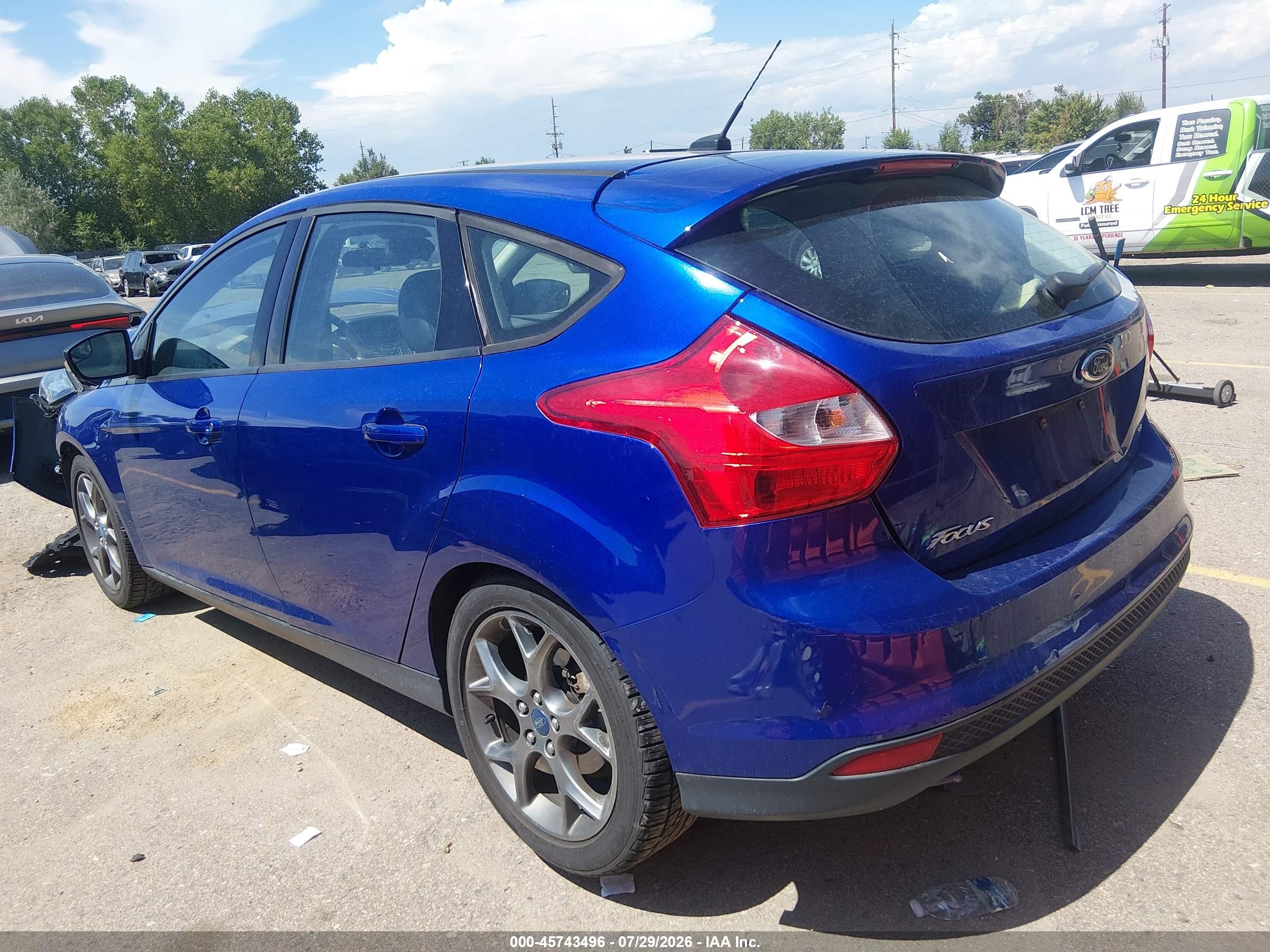 2013 Ford Focus Se Blue vin: 1FADP3K27DL254098