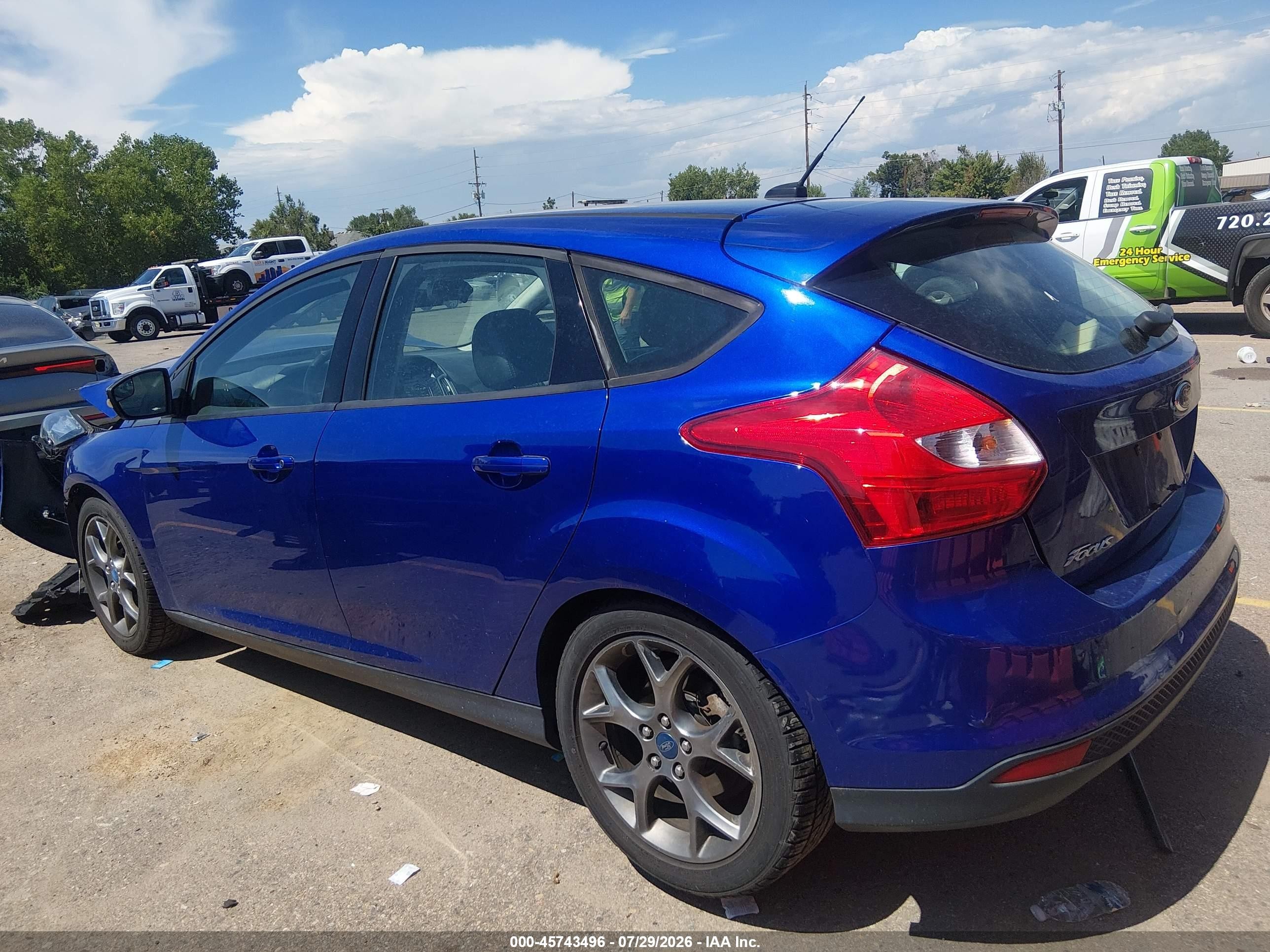 2013 Ford Focus Se Blue vin: 1FADP3K27DL254098