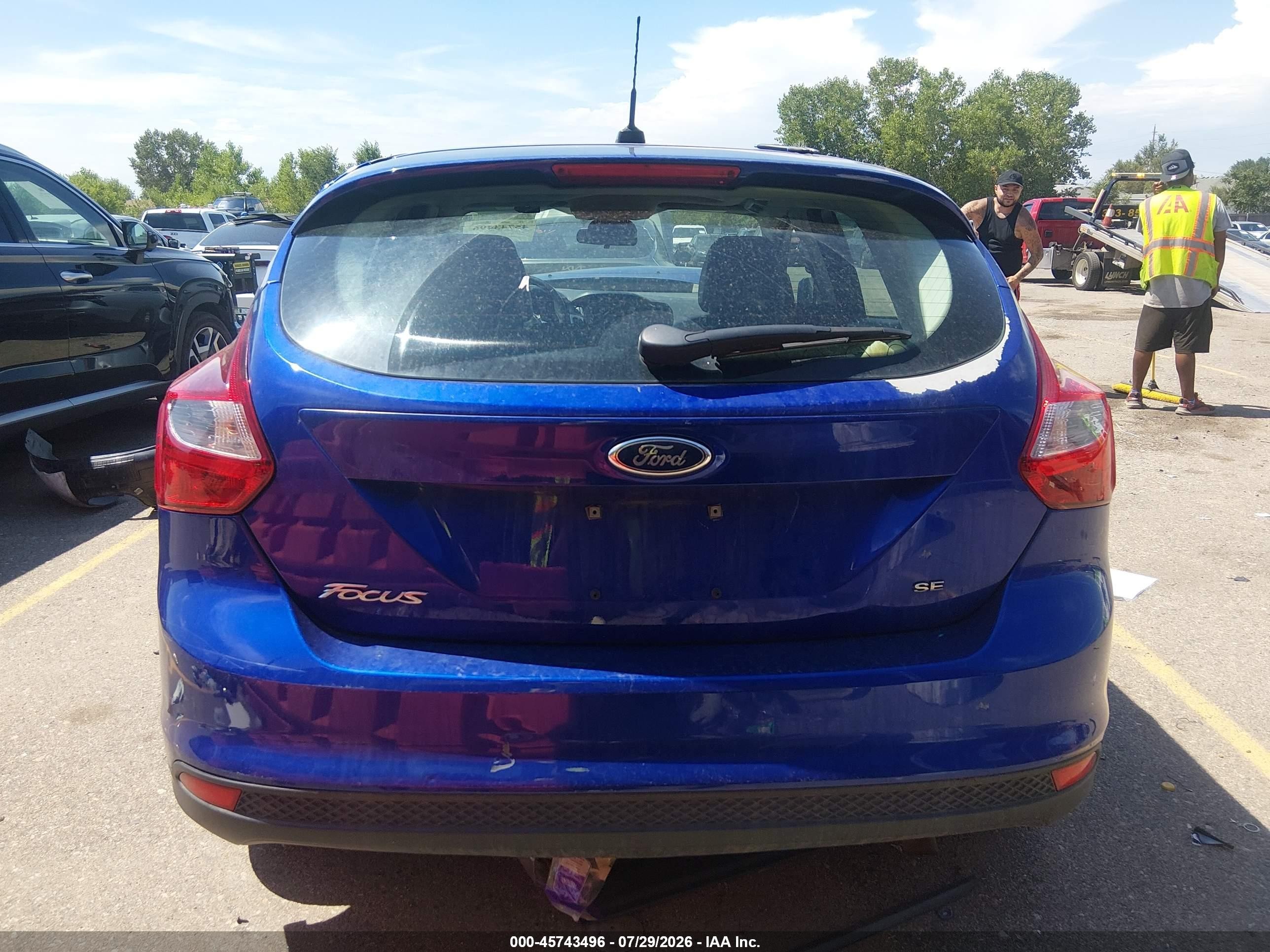 2013 Ford Focus Se Blue vin: 1FADP3K27DL254098